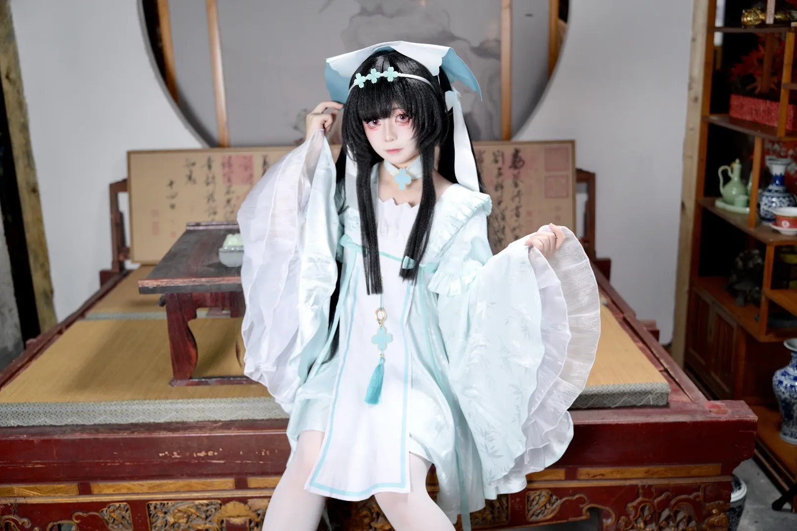 碧蓝航线, 国风cosplay, 角色扮演摄影, 长风cos, 茶室写真 - 第5张