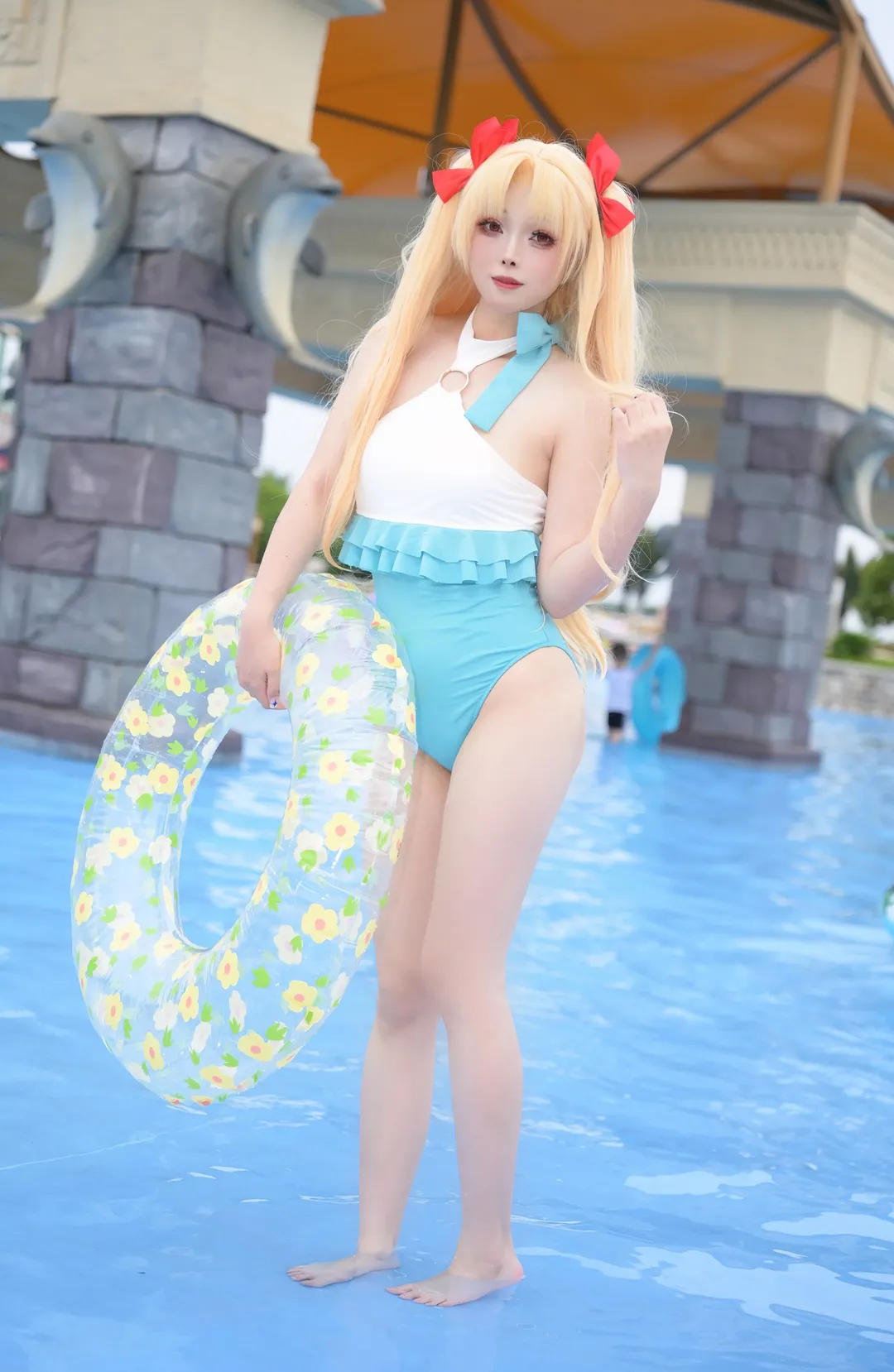 Fate/Grand Order, Poolside photoshoot, Eresh cosplay, 2D cosplay daily life, Water park photoshoot - Image 4
