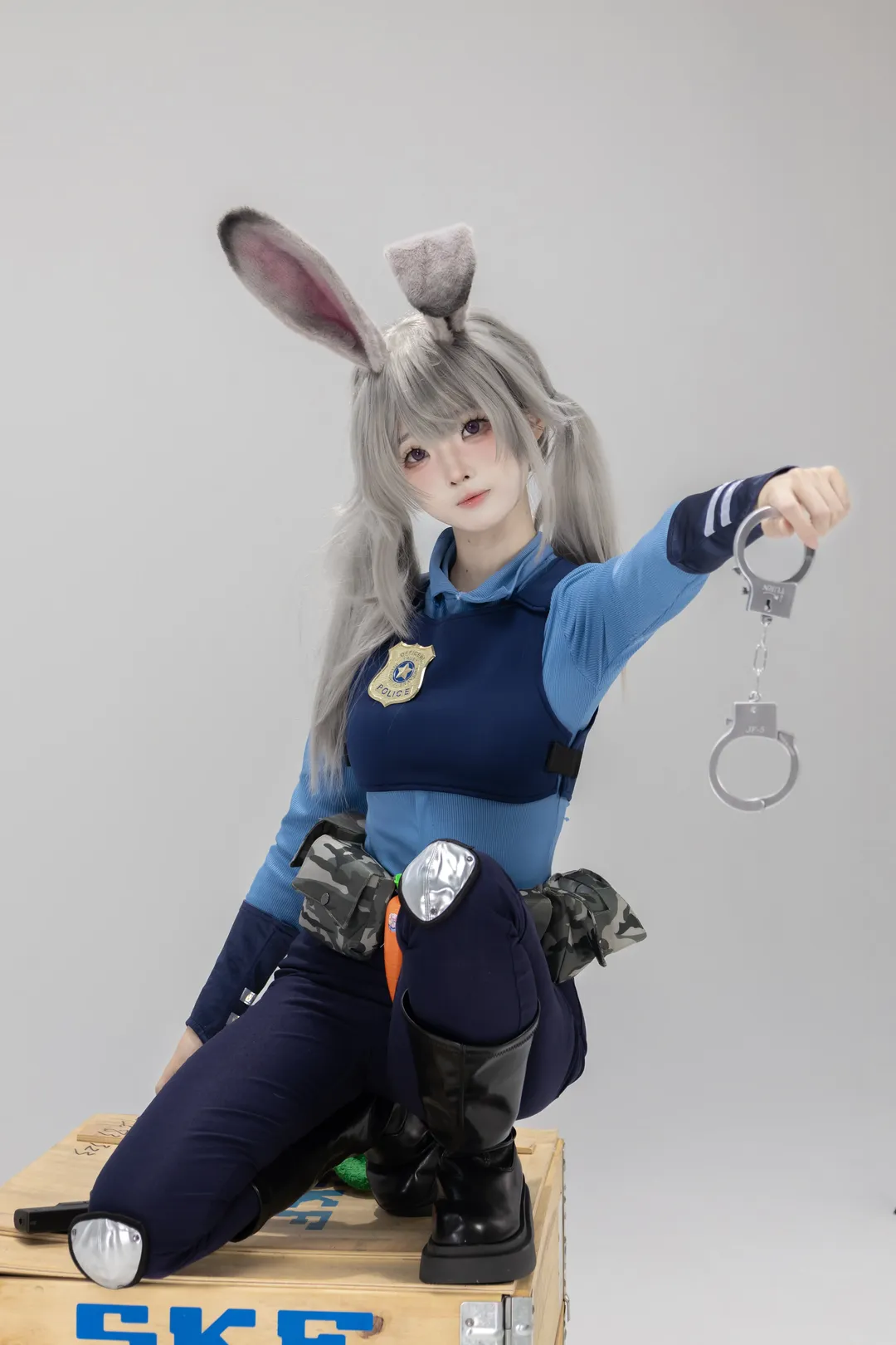 cosplay摄影, 白棚写真, 朱迪cos, 疯狂动物城, 兔子警官 - 第5张