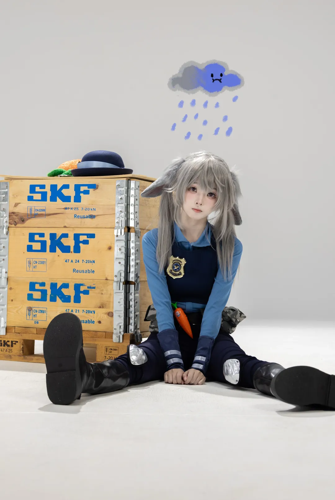 cosplay摄影, 白棚写真, 朱迪cos, 疯狂动物城, 兔子警官 - 第9张