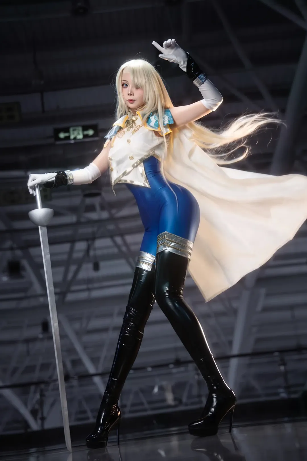 漫展返图, cosplay穿搭, 棕色尘埃2, 威廉明娜cos, 高跟过膝靴
