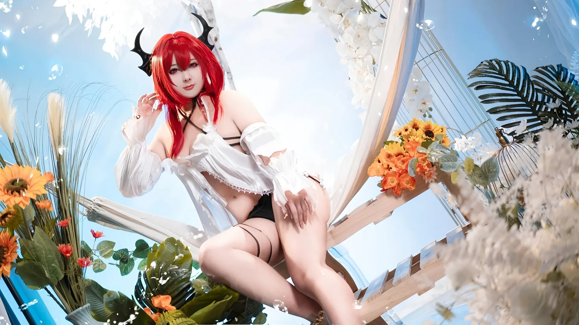 二次元摄影, 明日方舟, 史尔特尔cos, 泳装cosplay, 夏日清凉