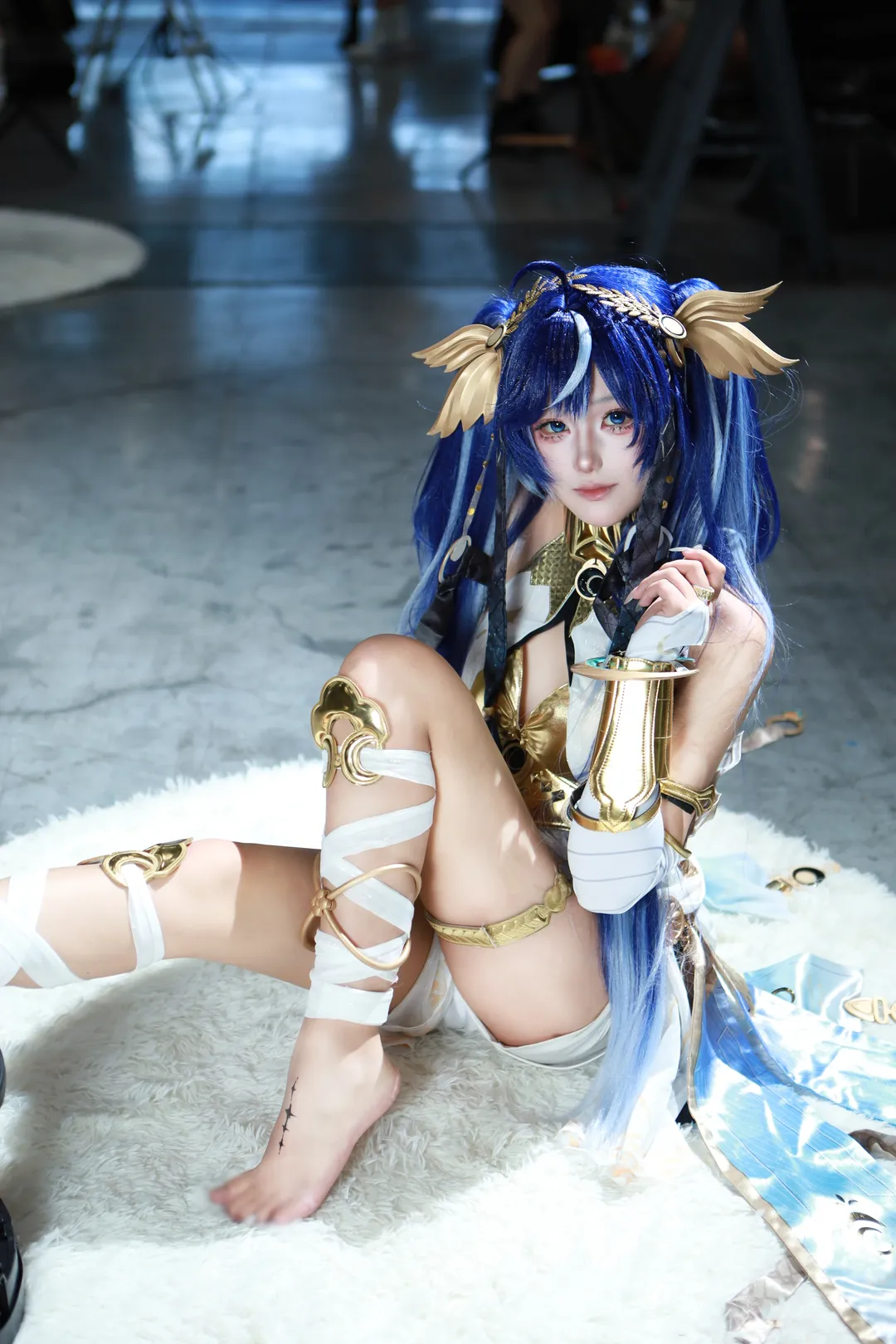 鸣潮, cosplay, 漫展, 尤诺cos, 蓝发