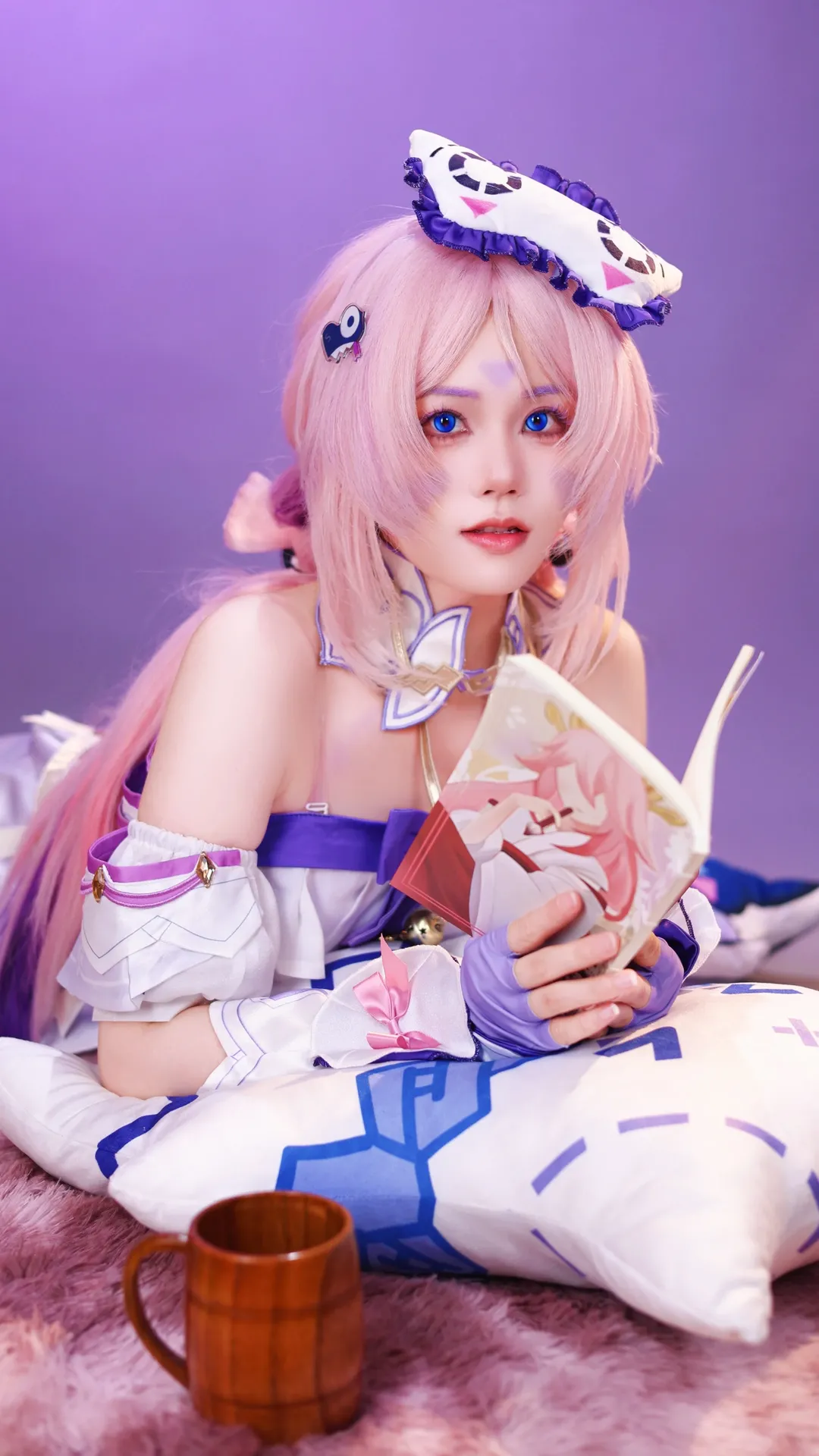 Genshin Impact, Citlali cosplay, Cosplay photography, Home style, Pink hair - Image 12