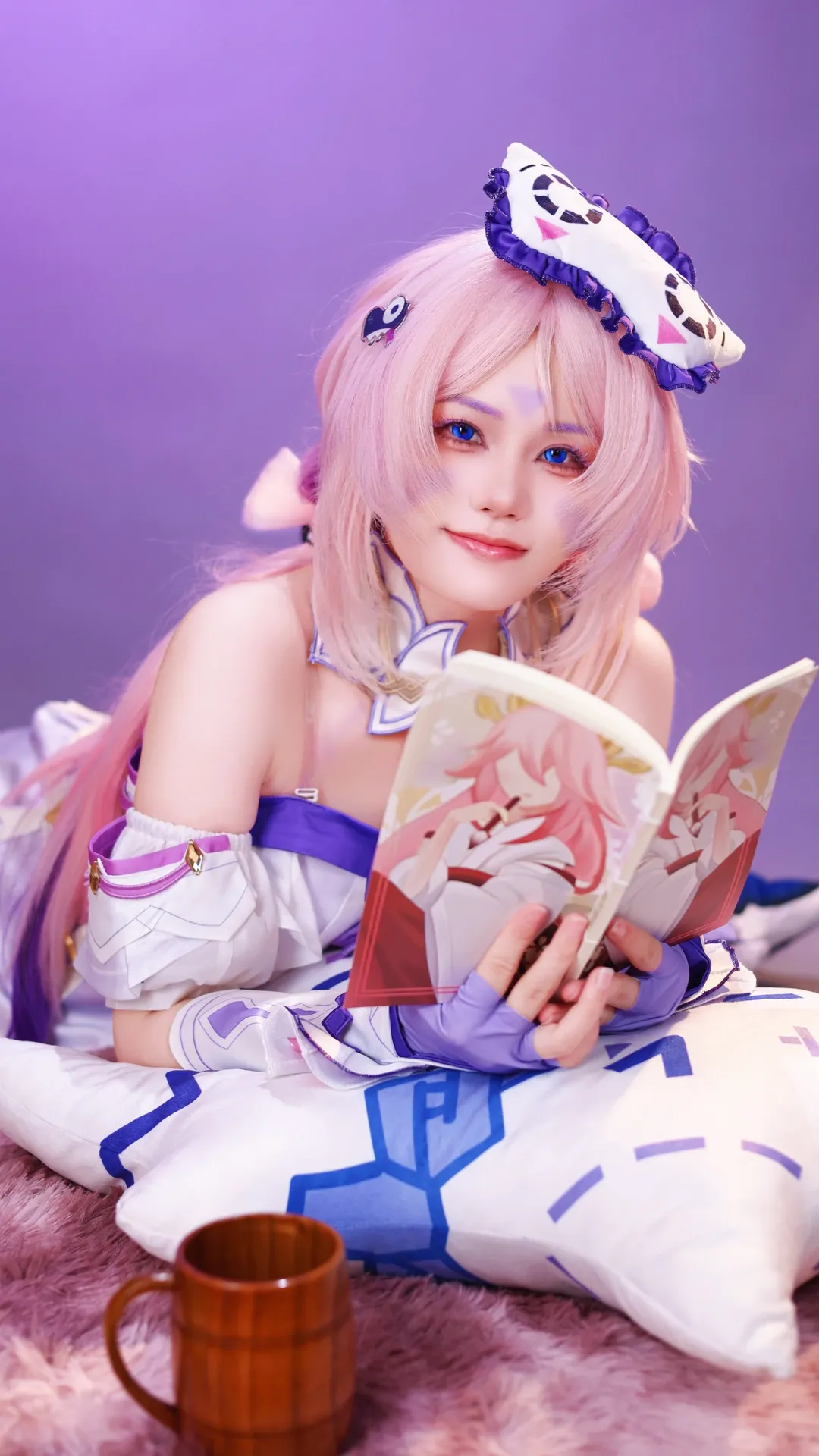 Genshin Impact, Citlali cosplay, Cosplay photography, Home style, Pink hair - Image 13