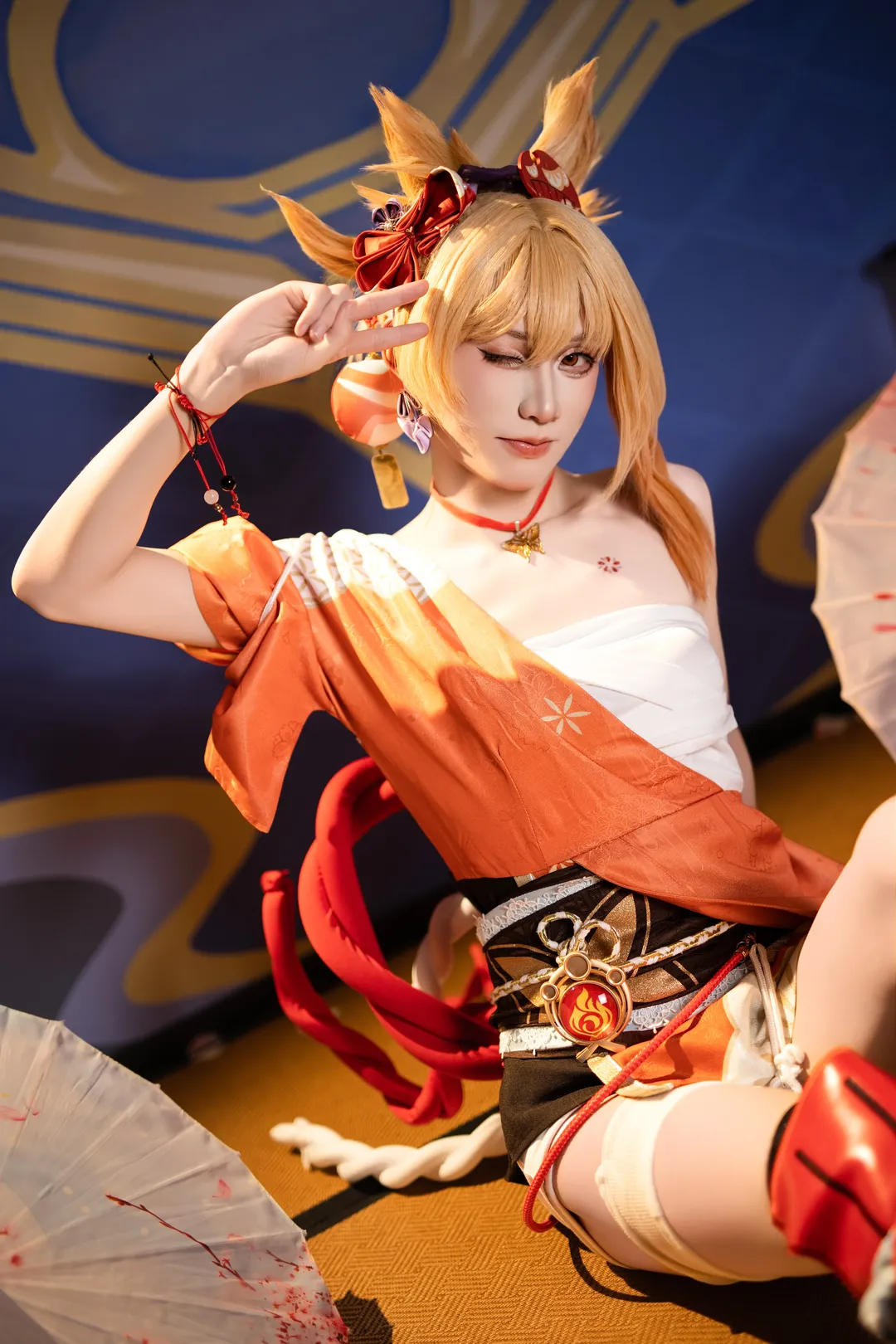 原神, 和风摄影, cosplay服装, 宵宫cos, 动漫角色扮演 - 第1张
