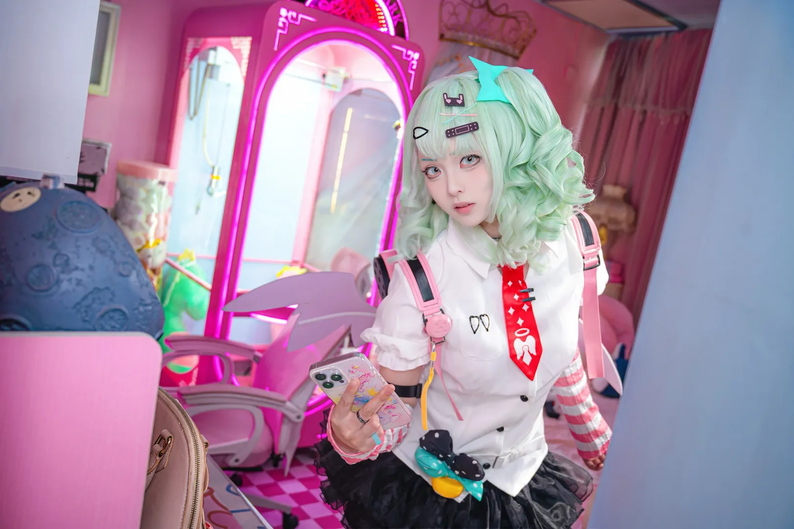 绝区零, 二次元少女, 千夏cos, cosplay写真, 粉色系穿搭 - 第1张