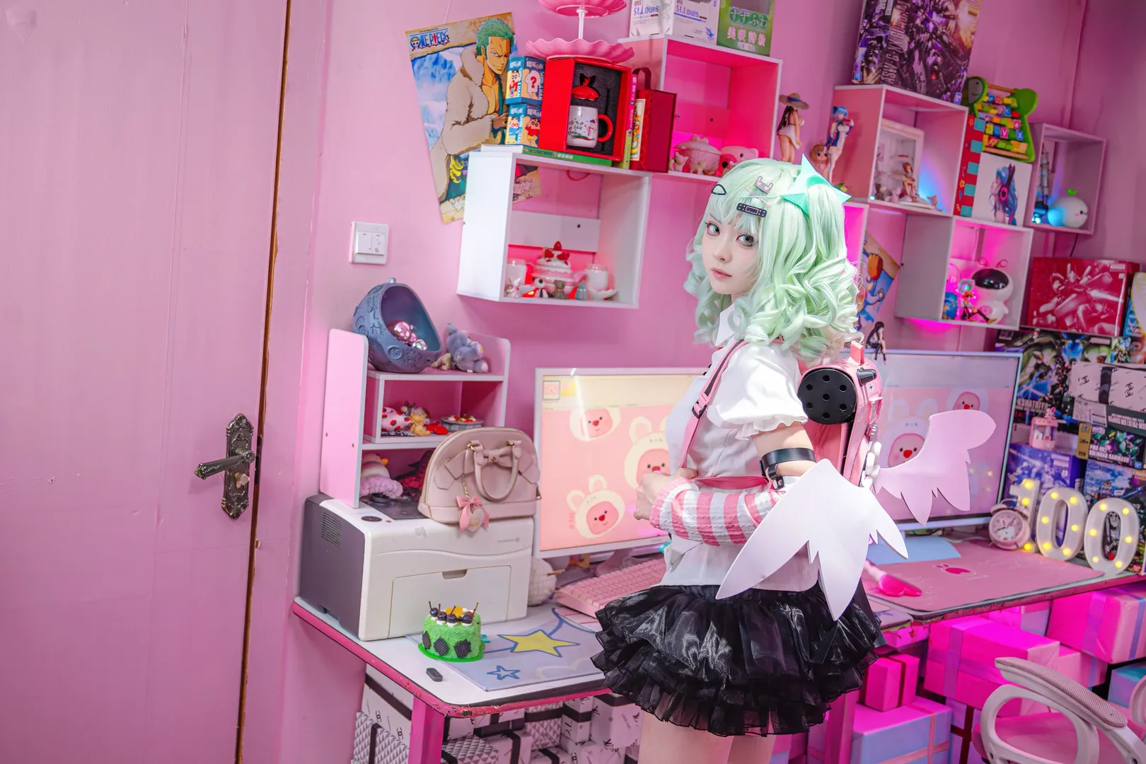 绝区零, 二次元少女, 千夏cos, cosplay写真, 粉色系穿搭 - 第2张