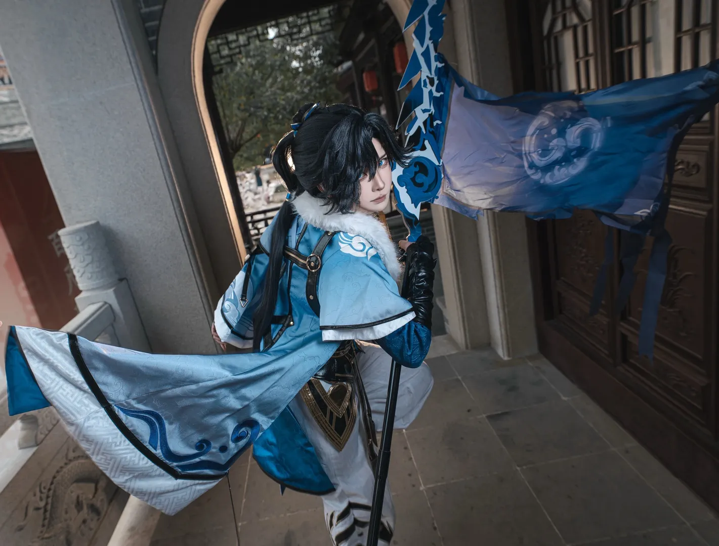 王者荣耀, 古风cosplay, Cosplay摄影, 孙权cos, 古风武器造型 - 第3张