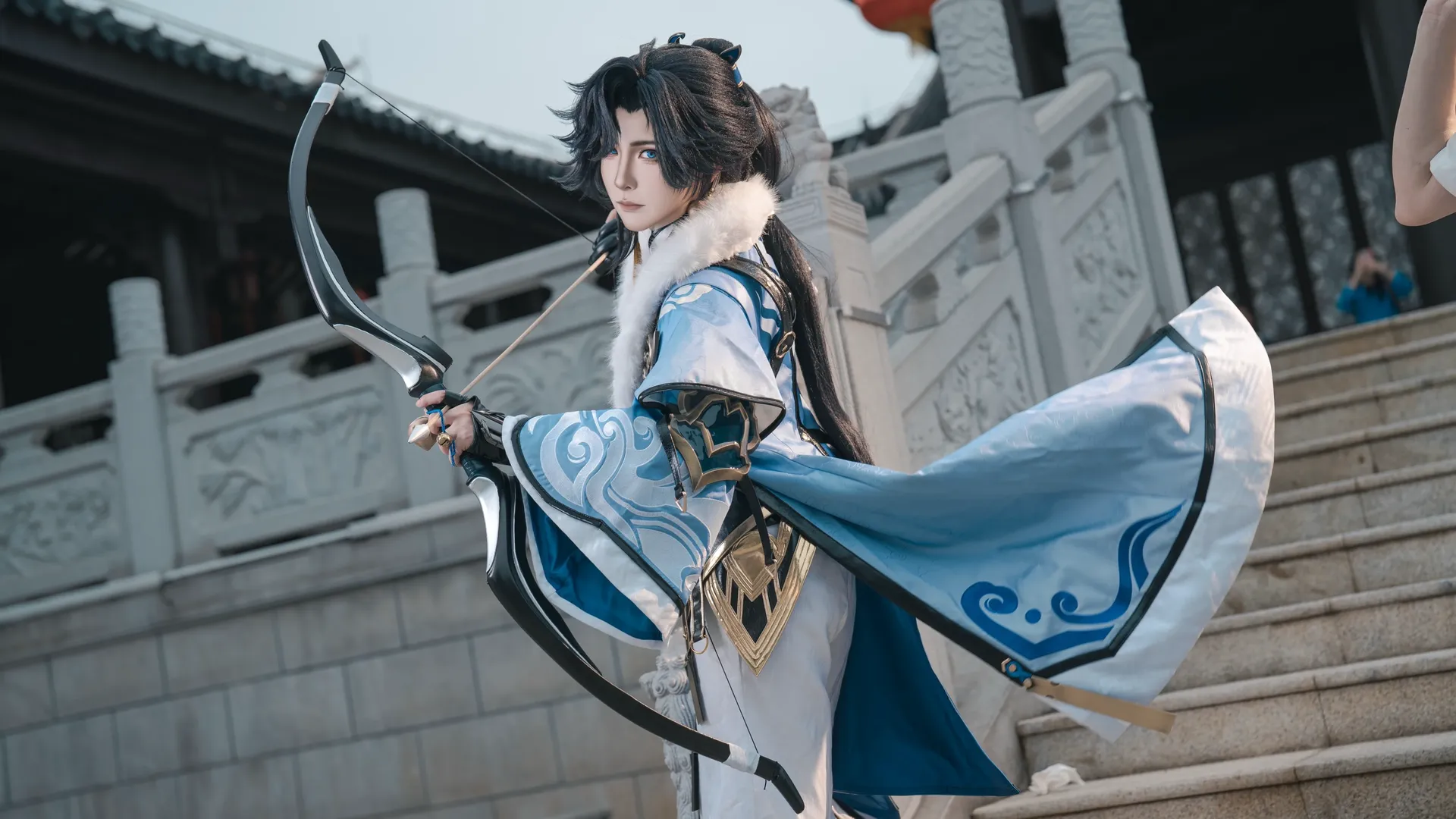 王者荣耀, 古风cosplay, Cosplay摄影, 孙权cos, 古风武器造型 - 第4张