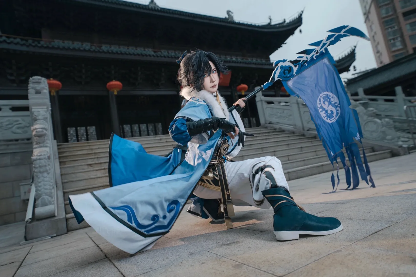 王者荣耀, 古风cosplay, Cosplay摄影, 孙权cos, 古风武器造型 - 第6张