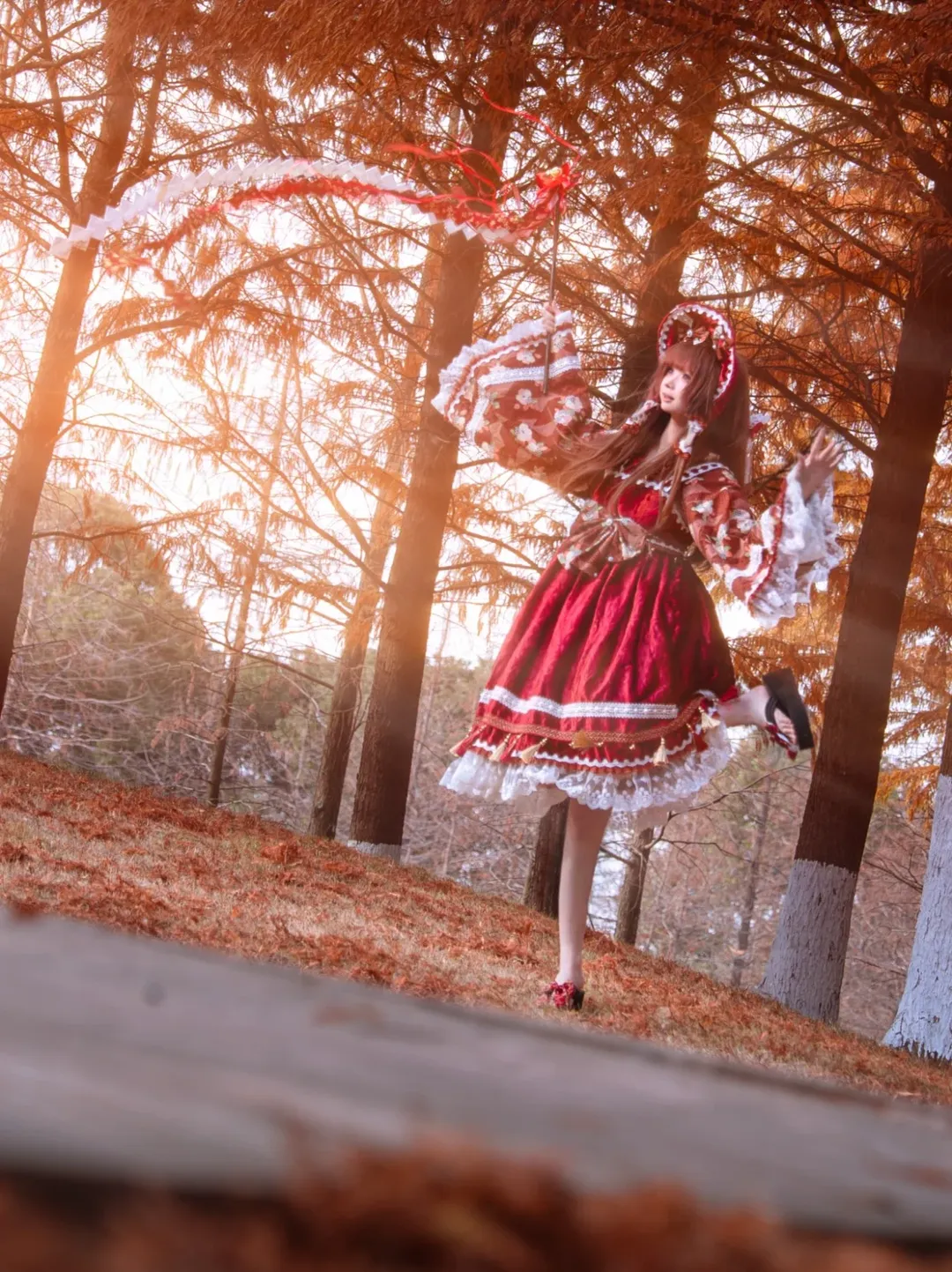博丽灵梦cos, 东方project, Cosplay摄影, 秋日外景, 巫女服正片