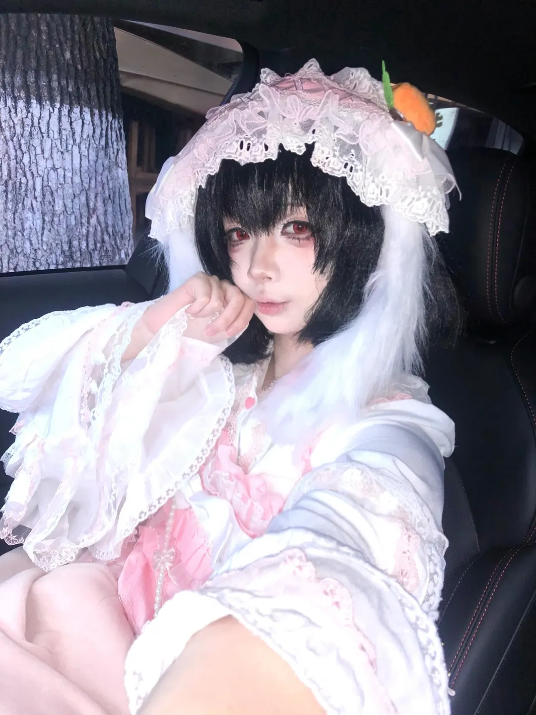 东方project, 二次元cosplay, 因幡帝cos, 蕾丝洋装, 兔耳萌妹 - 第3张