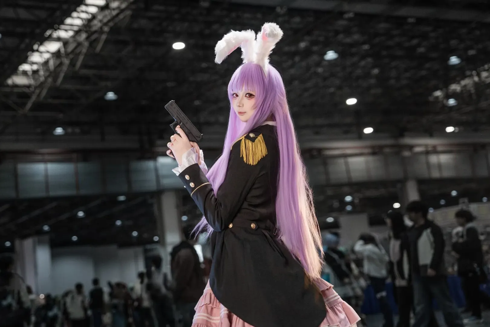 东方project, 漫展场照, 铃仙cos, cosplay摄影, 紫发红瞳 - 第2张