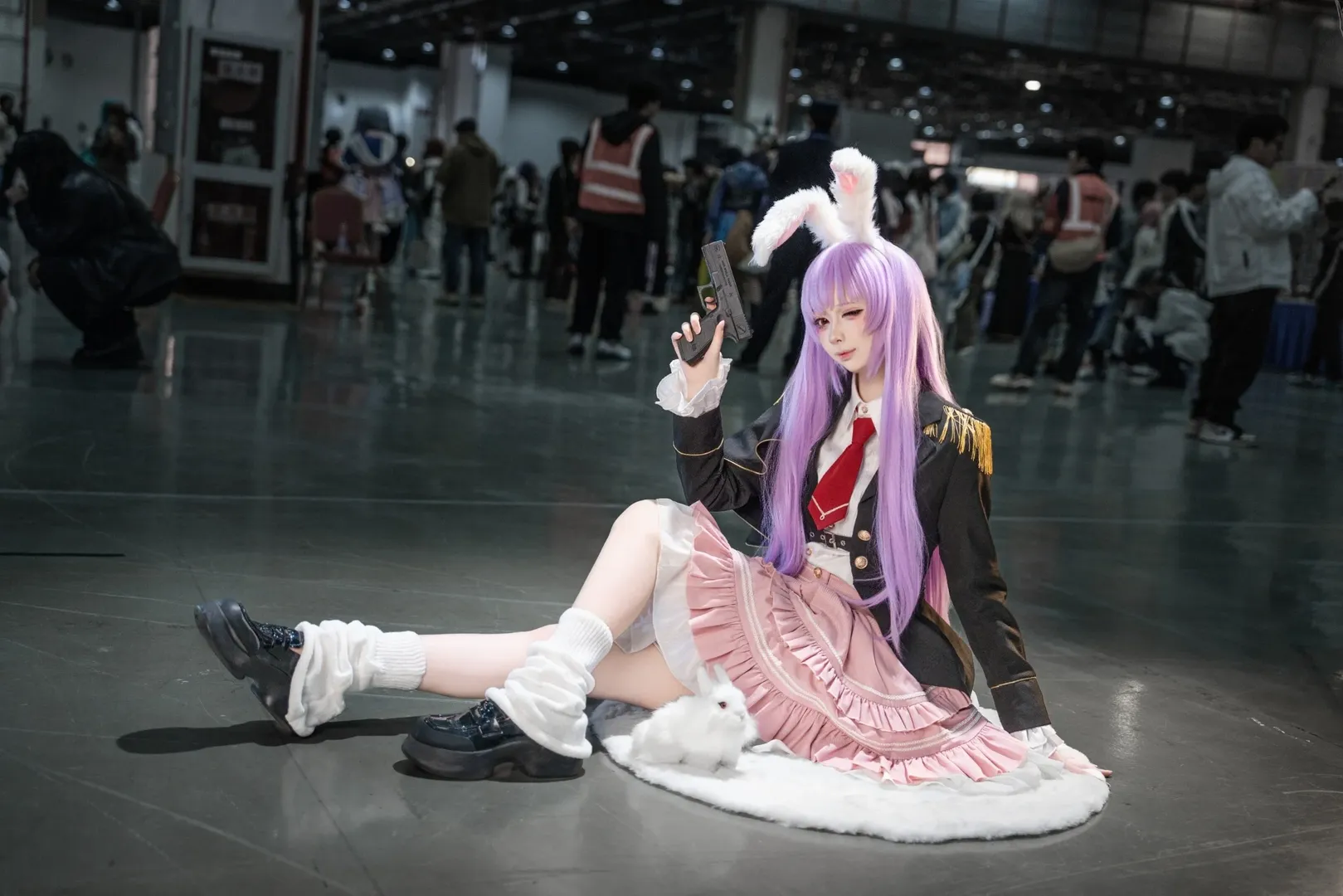 Touhou Project, Convention photos, Reisen cosplay, Cosplay photography, Purple hair and red eyes