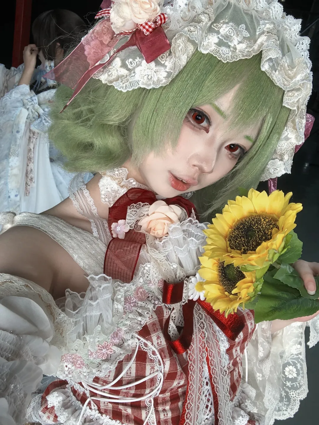东方project, 绿发cosplay, 车万cosplay, 风见幽香cos, 洛丽塔装扮