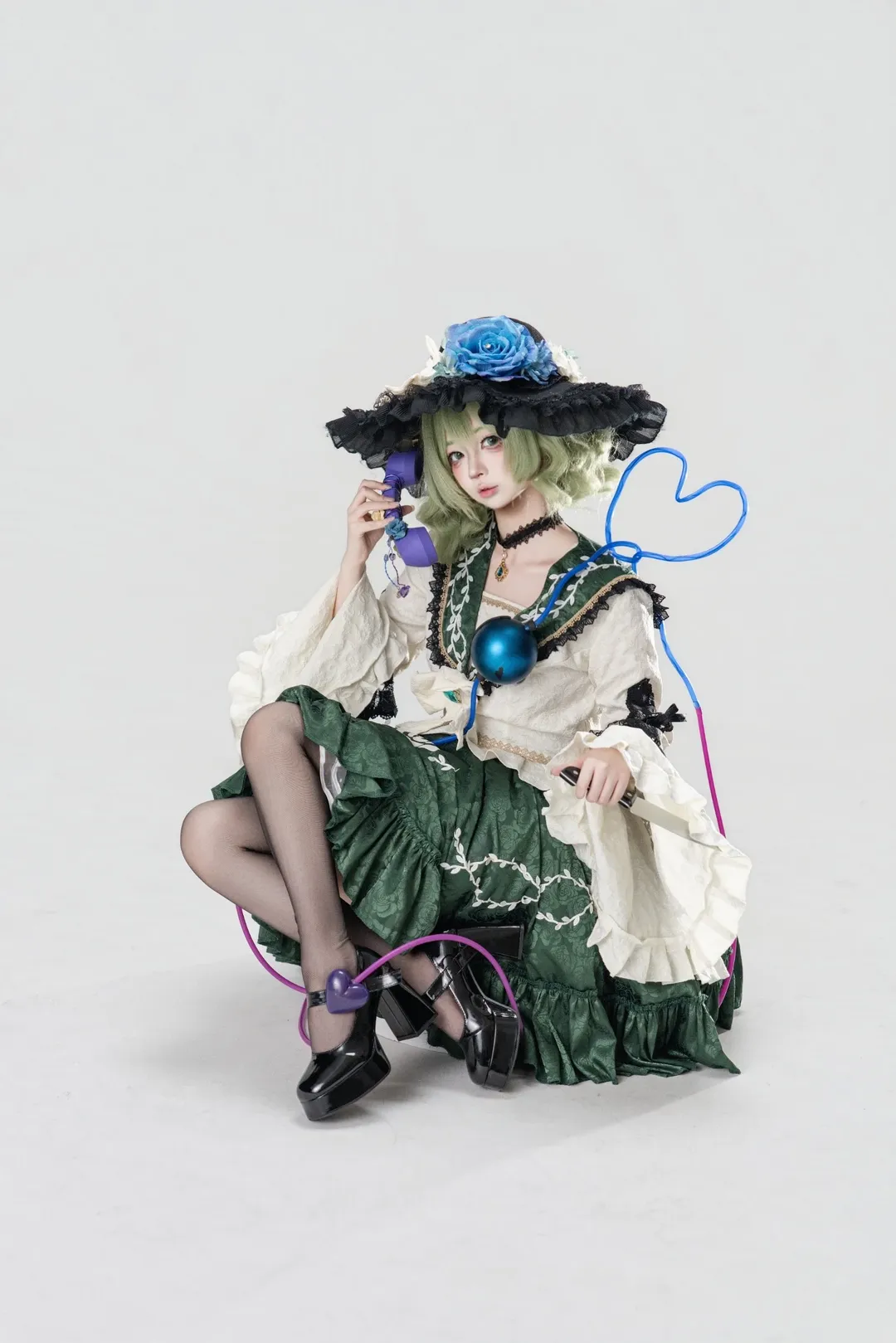 东方project, cosplay动作参考, 古明地恋cos, 棚拍正片, 二次元角色扮演 - 第3张