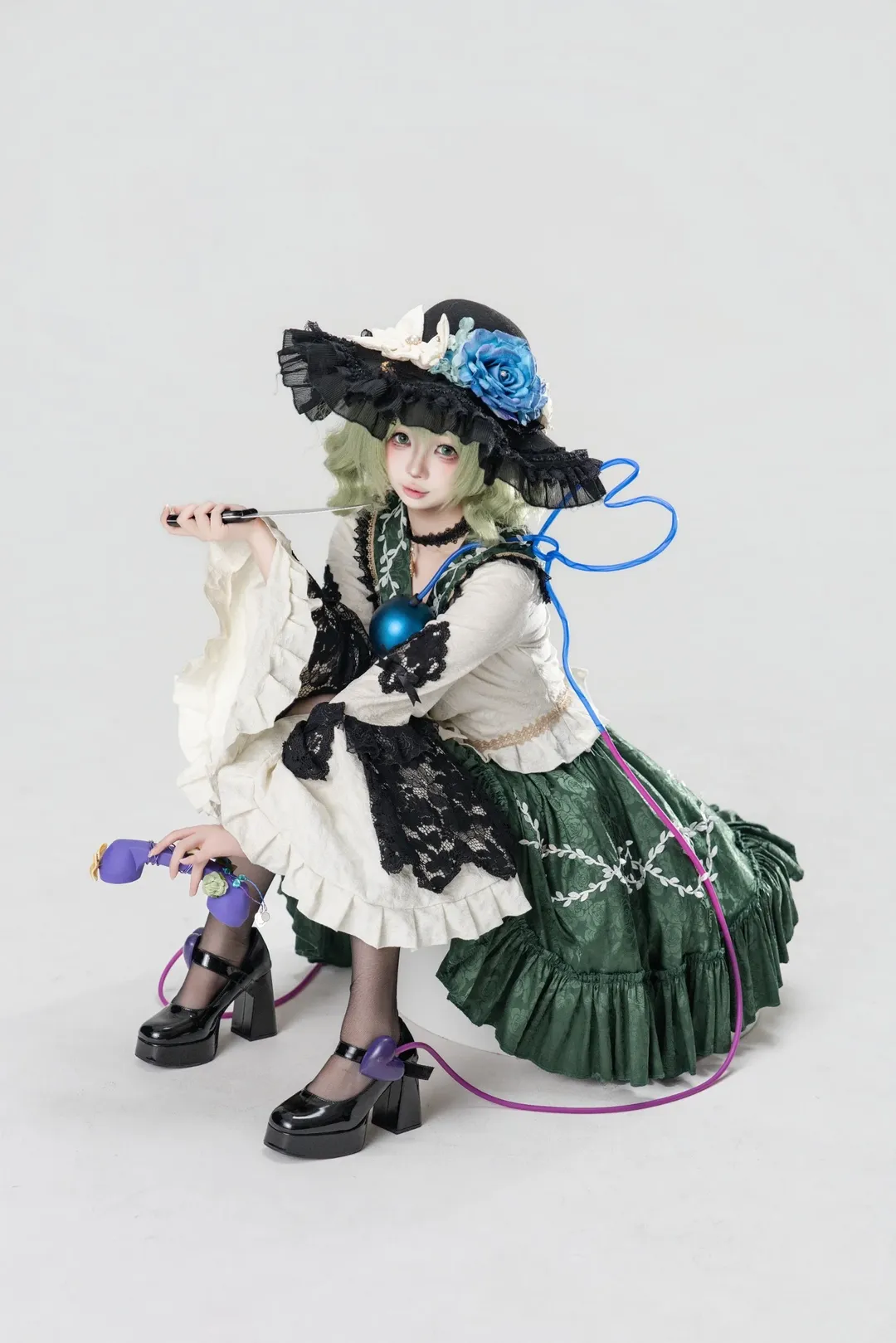 东方project, cosplay动作参考, 古明地恋cos, 棚拍正片, 二次元角色扮演