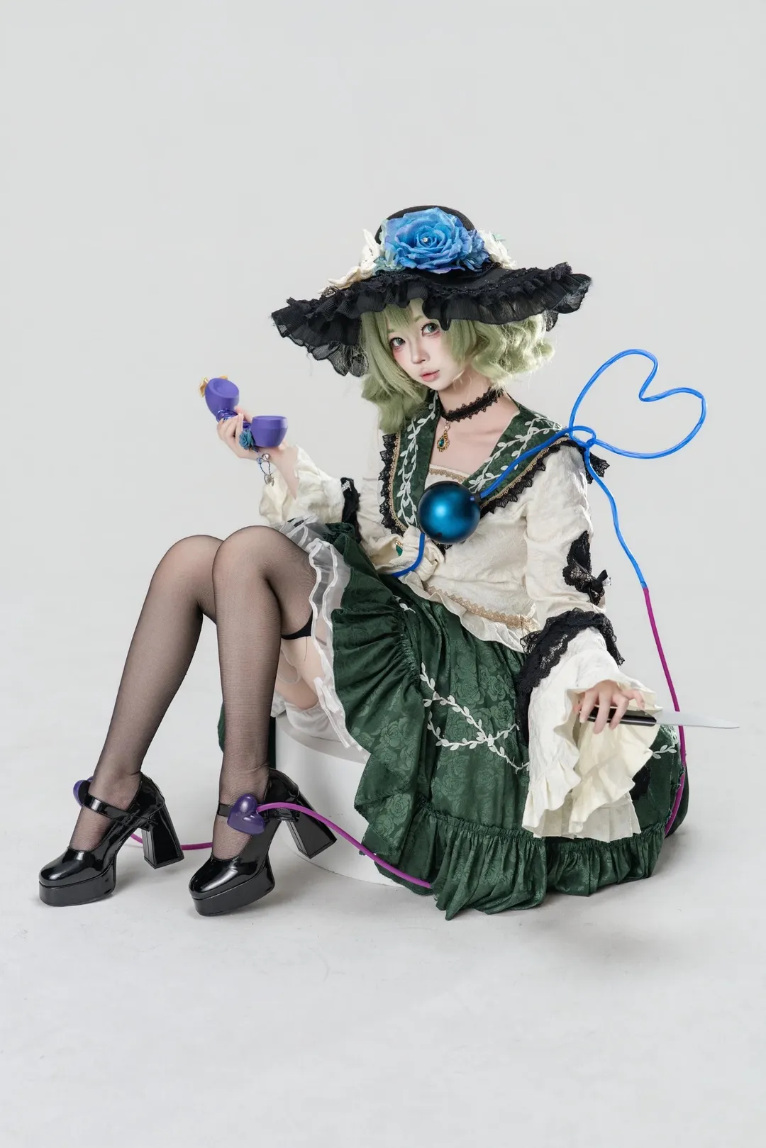 东方project, cosplay动作参考, 古明地恋cos, 棚拍正片, 二次元角色扮演 - 第8张