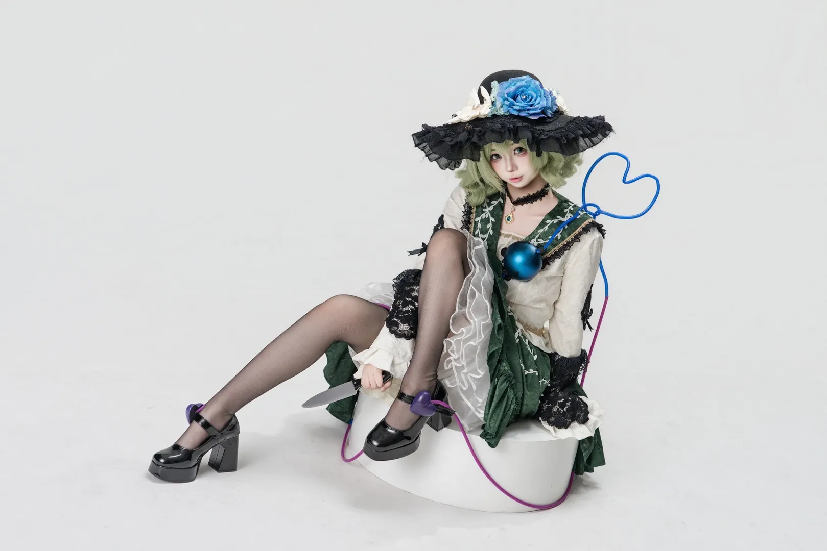 东方project, cosplay动作参考, 古明地恋cos, 棚拍正片, 二次元角色扮演 - 第9张