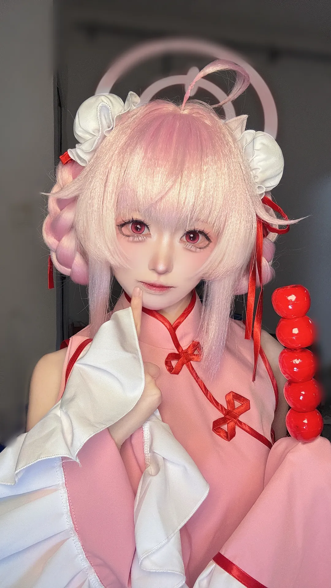 蔚蓝档案, 二次元cosplay, cosplay正片, 柚鸟夏cos, 粉色系穿搭
