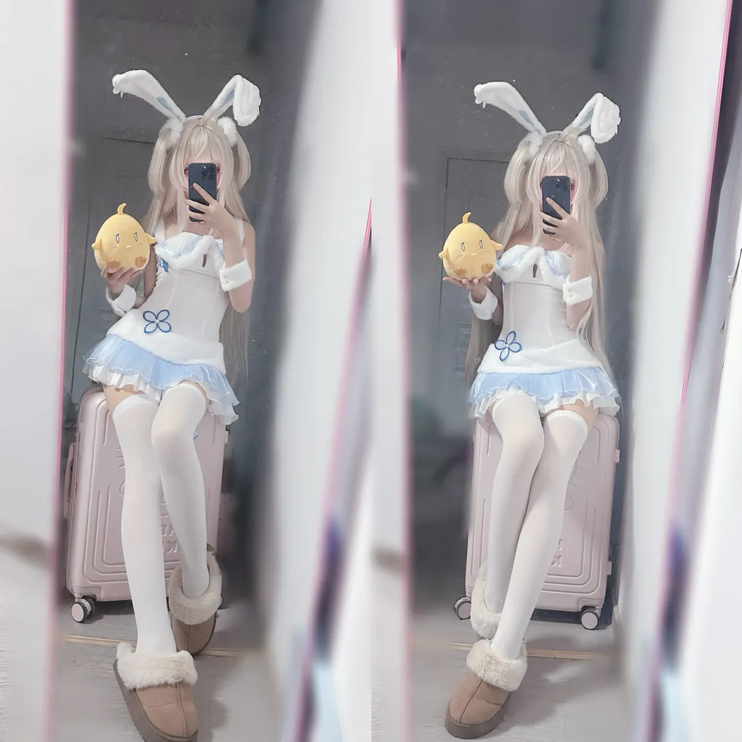 碧蓝航线, 海风cos, cosplay日常, 二次元穿搭, 白色过膝袜