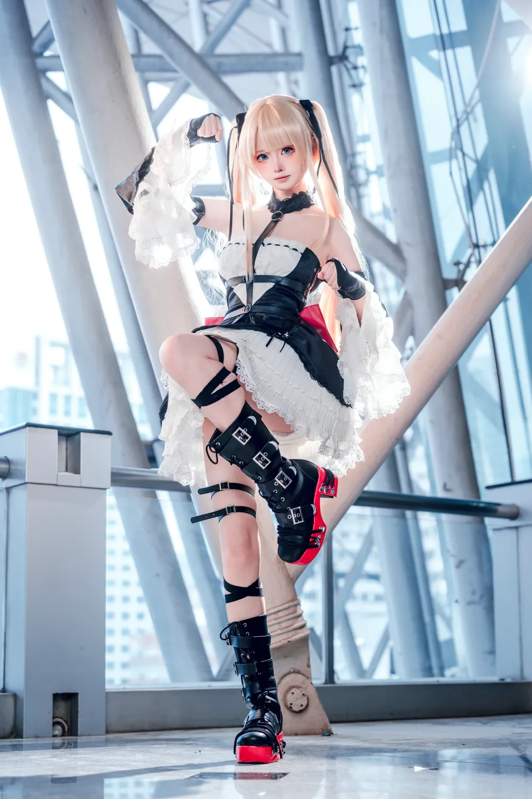 双马尾, 异色瞳, 玛丽罗斯cos, 死或生, DOAcosplay
