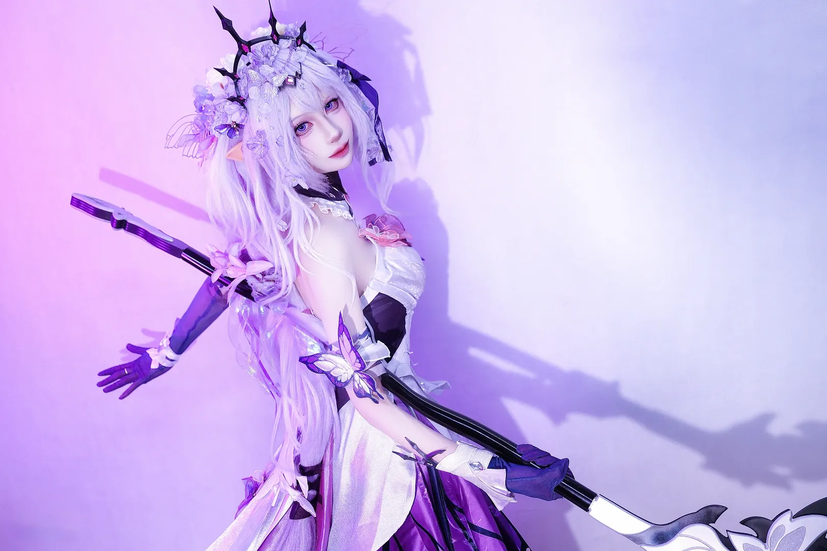 2D, Honkai: Star Rail, Castorice cosplay, Cosplay photography, Prop scythe