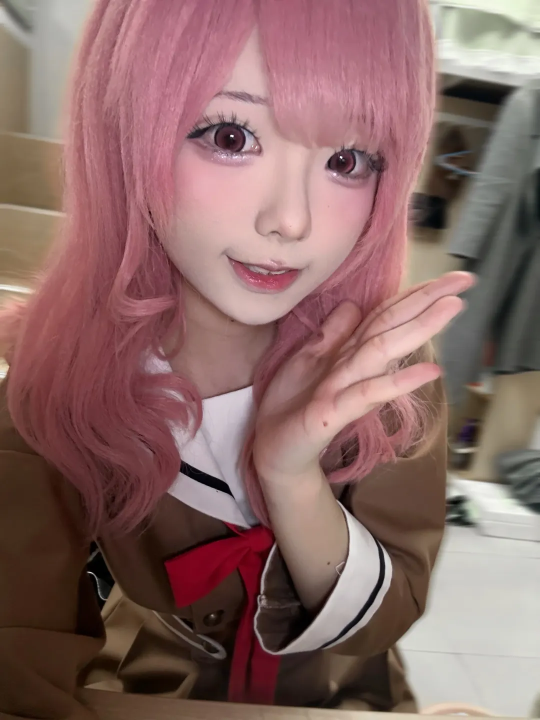 二次元装扮, 粉色假发, BanG Dream!, 水手服cos, 丸山彩cos - 第1张