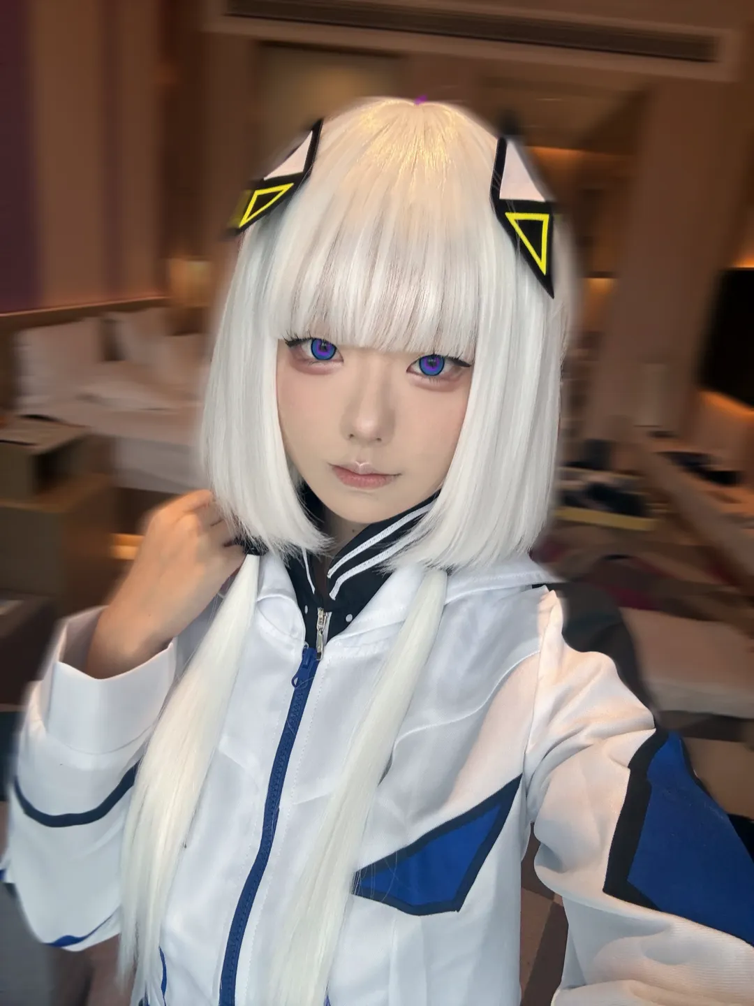 Anime convention cosplay, Kafu cosplay, KAMITSUBAKI STUDIO, Guangzhou KAMITSUBAKI STUDIO Only, Silver-white hairstyle
