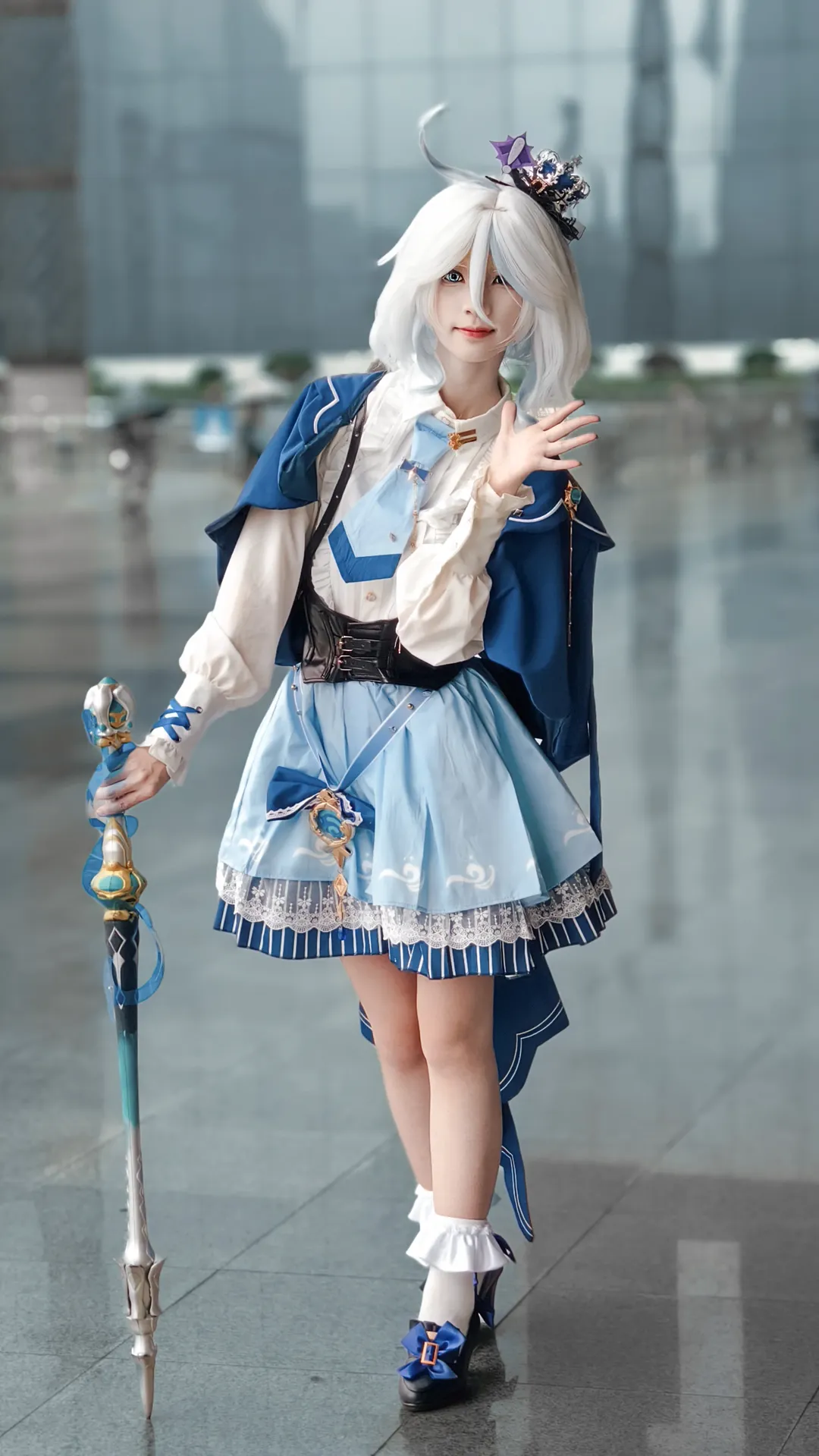 原神, 漫展返图, 芙宁娜cos, 二次元cos, 蓝色系cosplay