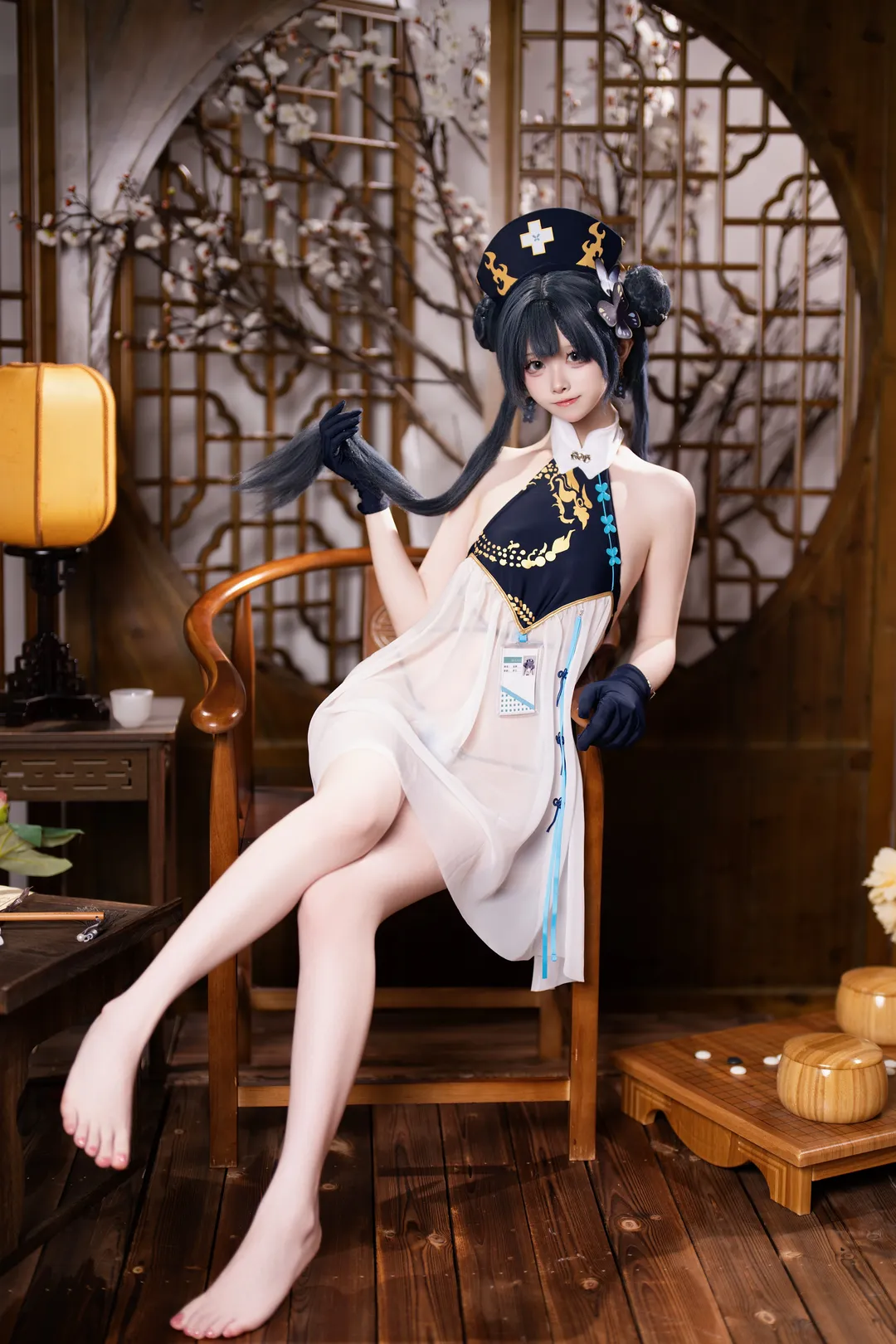 二次元少女, 蔚蓝档案, 氛围感摄影, 龙华妃咲cos, 古典旗袍cos - 第2张