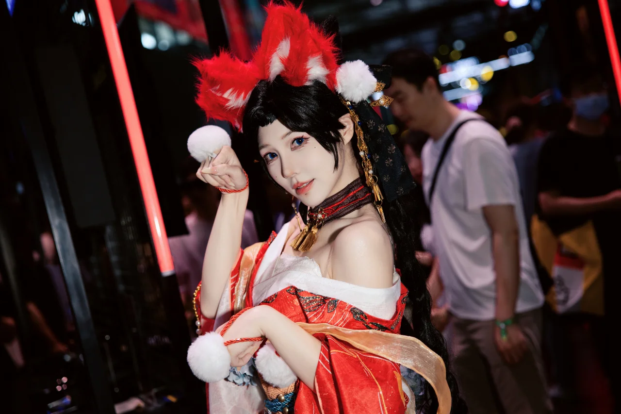 cosplay, cj2025漫展, 和风兽耳, 展场写真, 红白造型 - 第4张