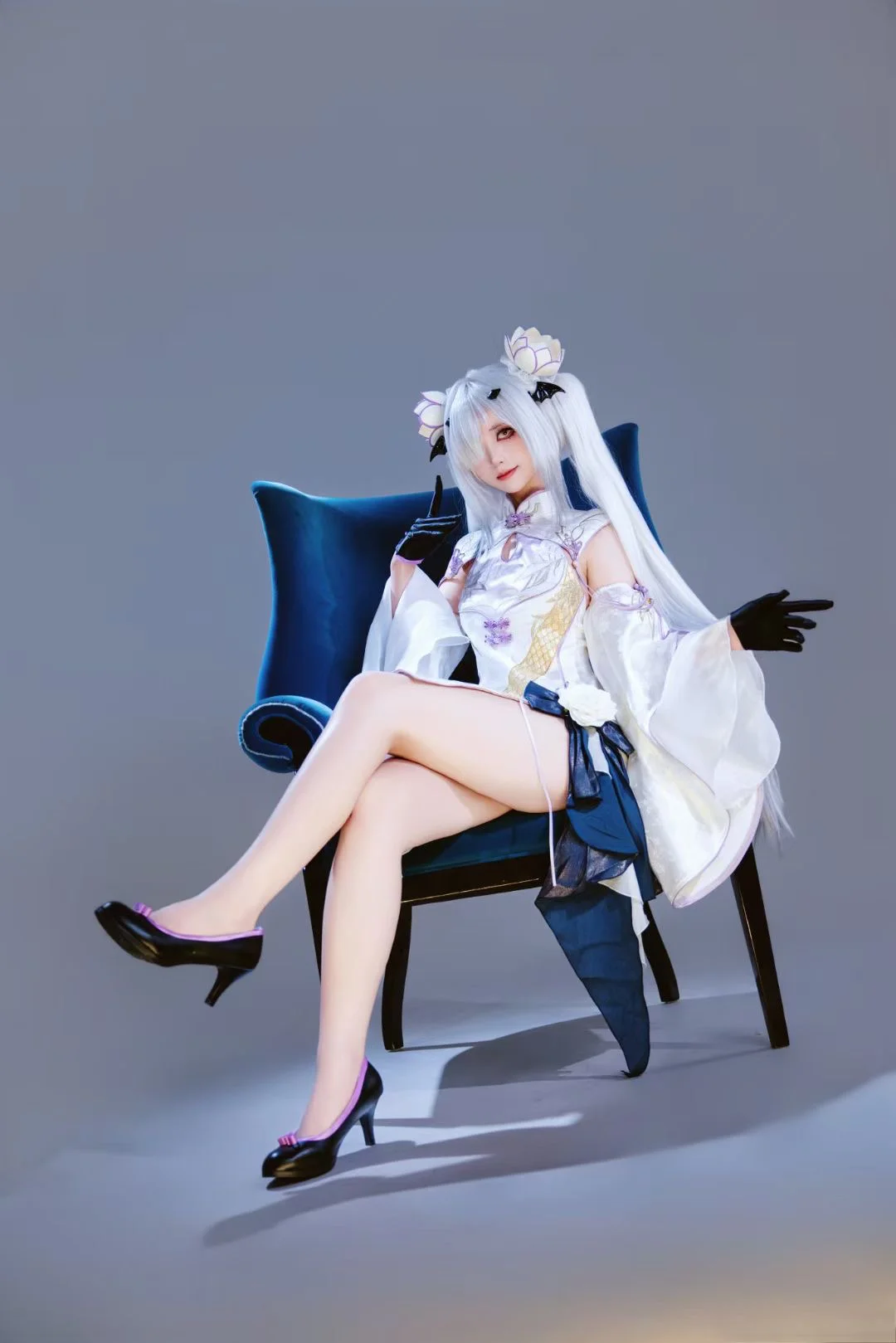 cos正片, Fate/Grand Order, 二次元cosplay, 白毛双马尾, 妖兰cos