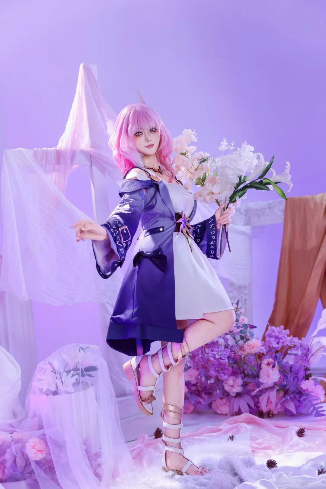 2次元少女, キュレネ コスプレ, 崩壊：スターレイル, コスプレ撮影, 幻想的なポートレート - 1枚目