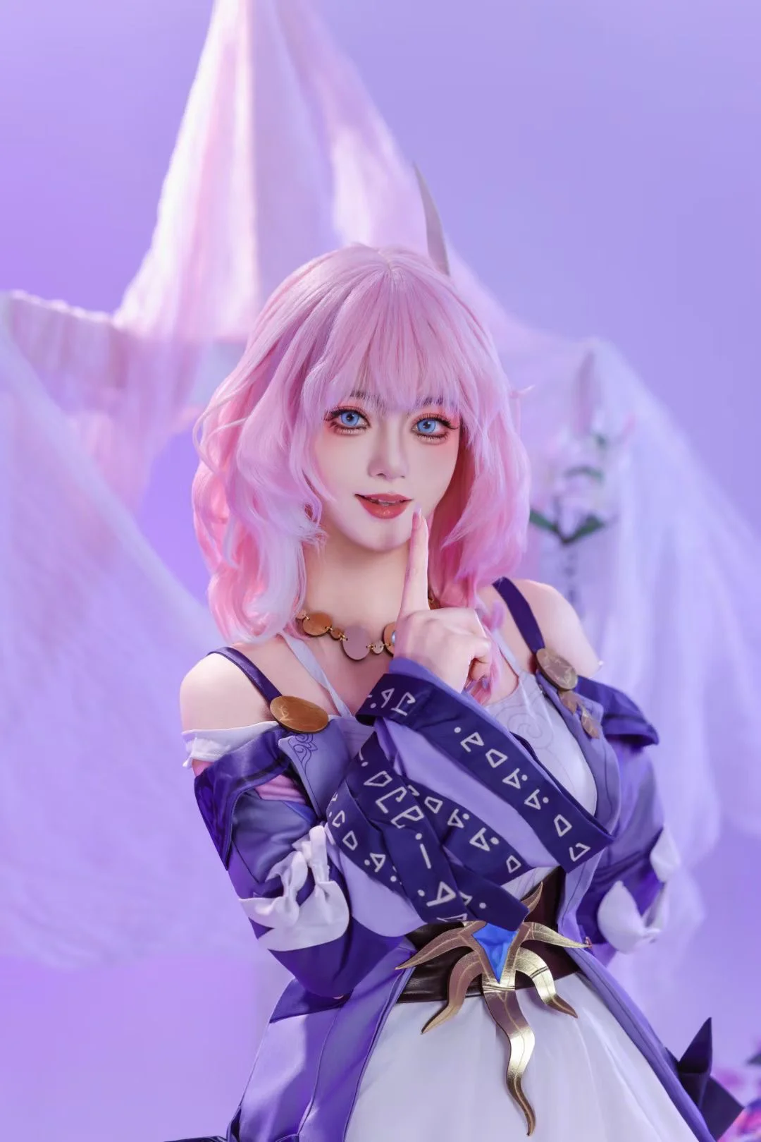 2次元少女, キュレネ コスプレ, 崩壊：スターレイル, コスプレ撮影, 幻想的なポートレート - 4枚目
