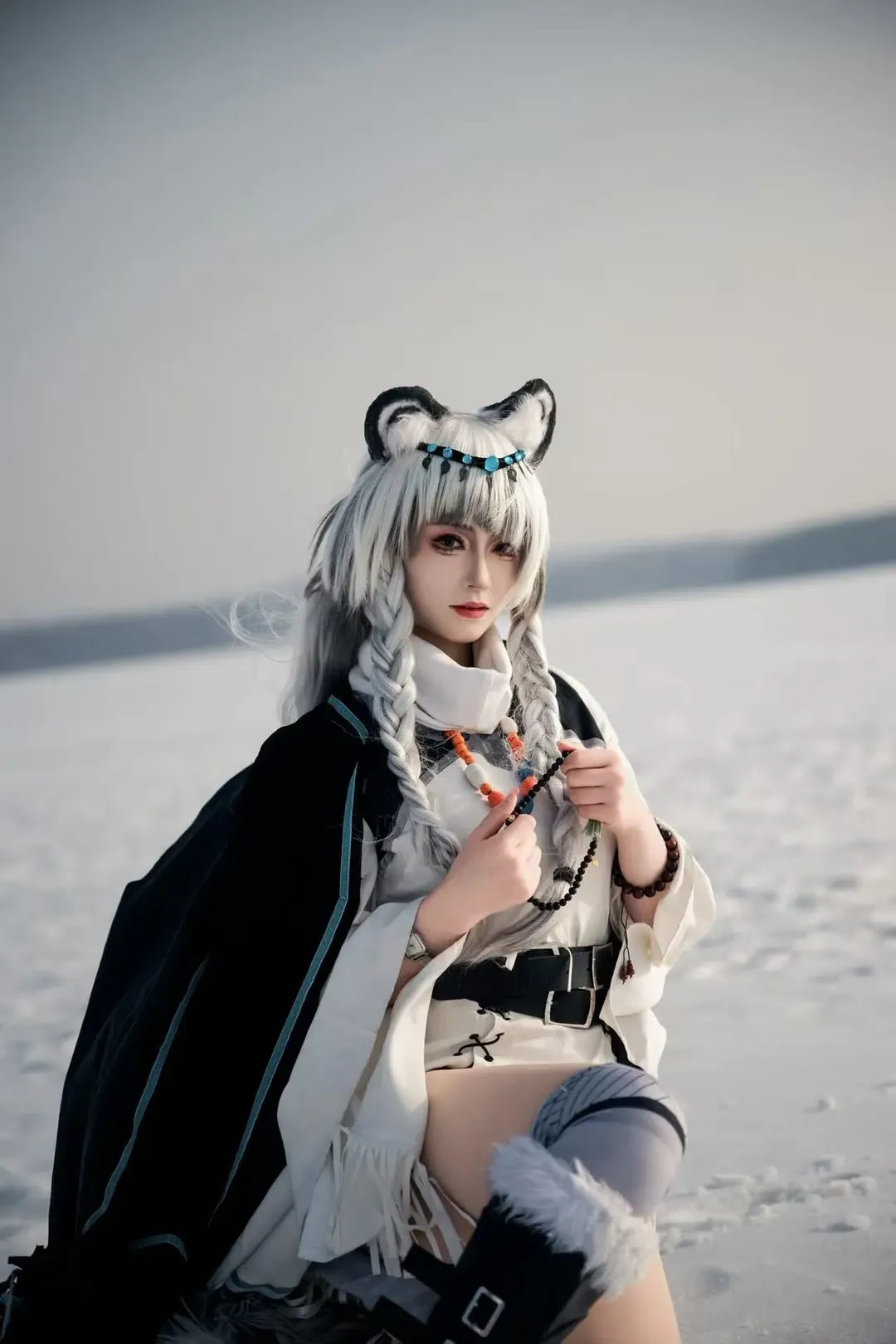二次元摄影, 初雪cos, 明日方舟, 户外拍摄, 雪景写真 - 第1张