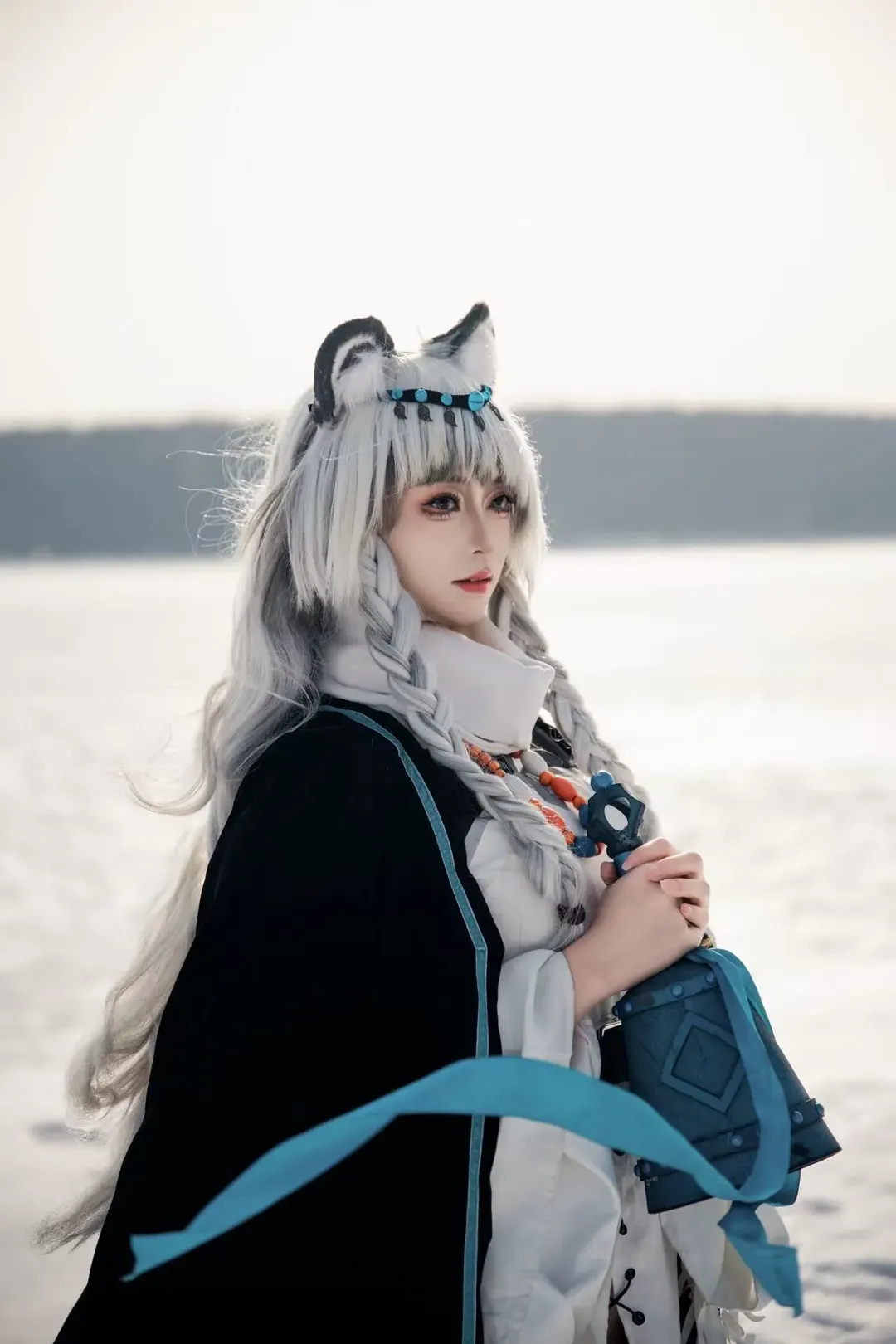 二次元撮影, 初雪 コスプレ, アークナイツ, 屋外撮影, 雪景色ポートレート