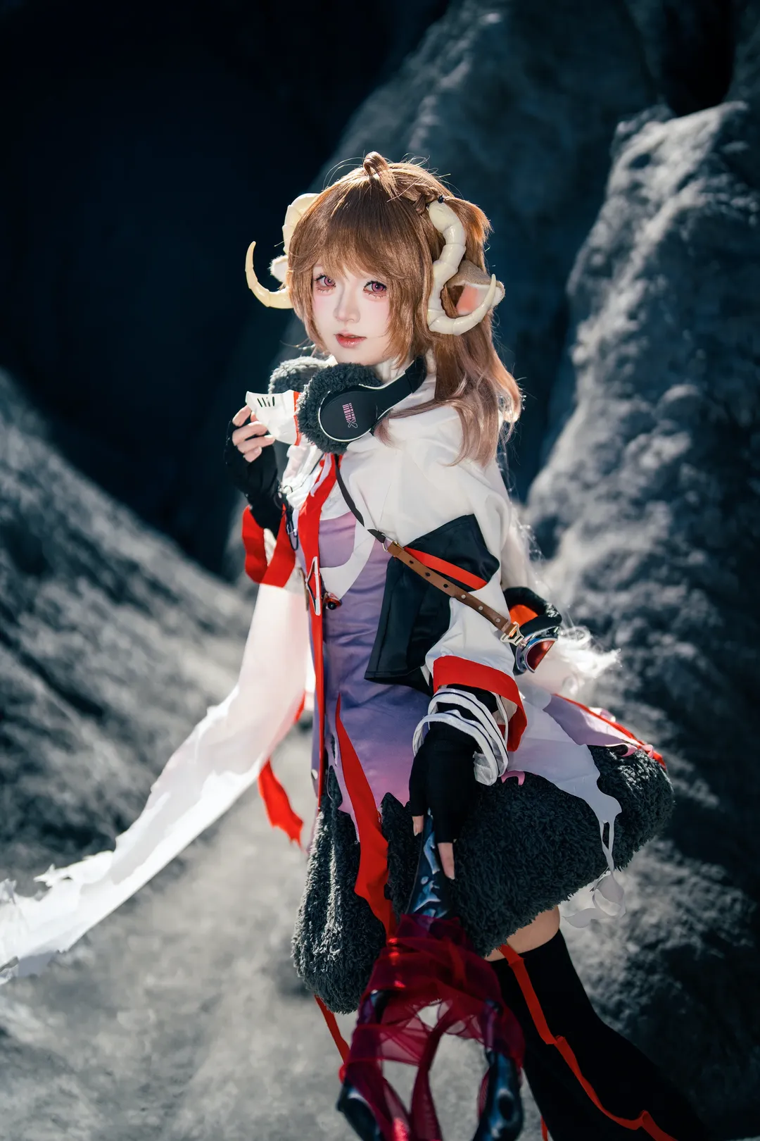 明日方舟, 户外cos, 艾雅法拉cos, 兽耳少女, 墨石公园