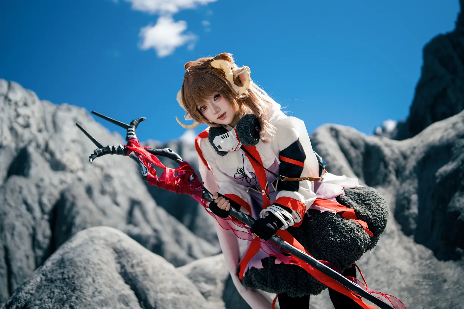 角色扮演, 户外摄影, 明日方舟, 艾雅法拉cos, 火山外景