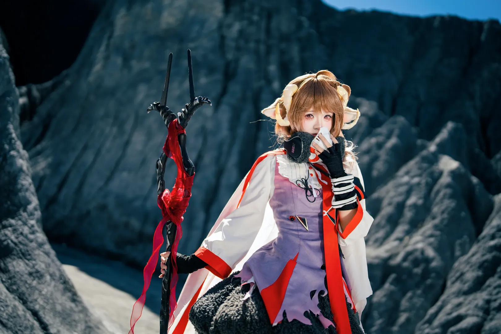 角色扮演, 户外摄影, 明日方舟, 艾雅法拉cos, 火山外景 - 第3张