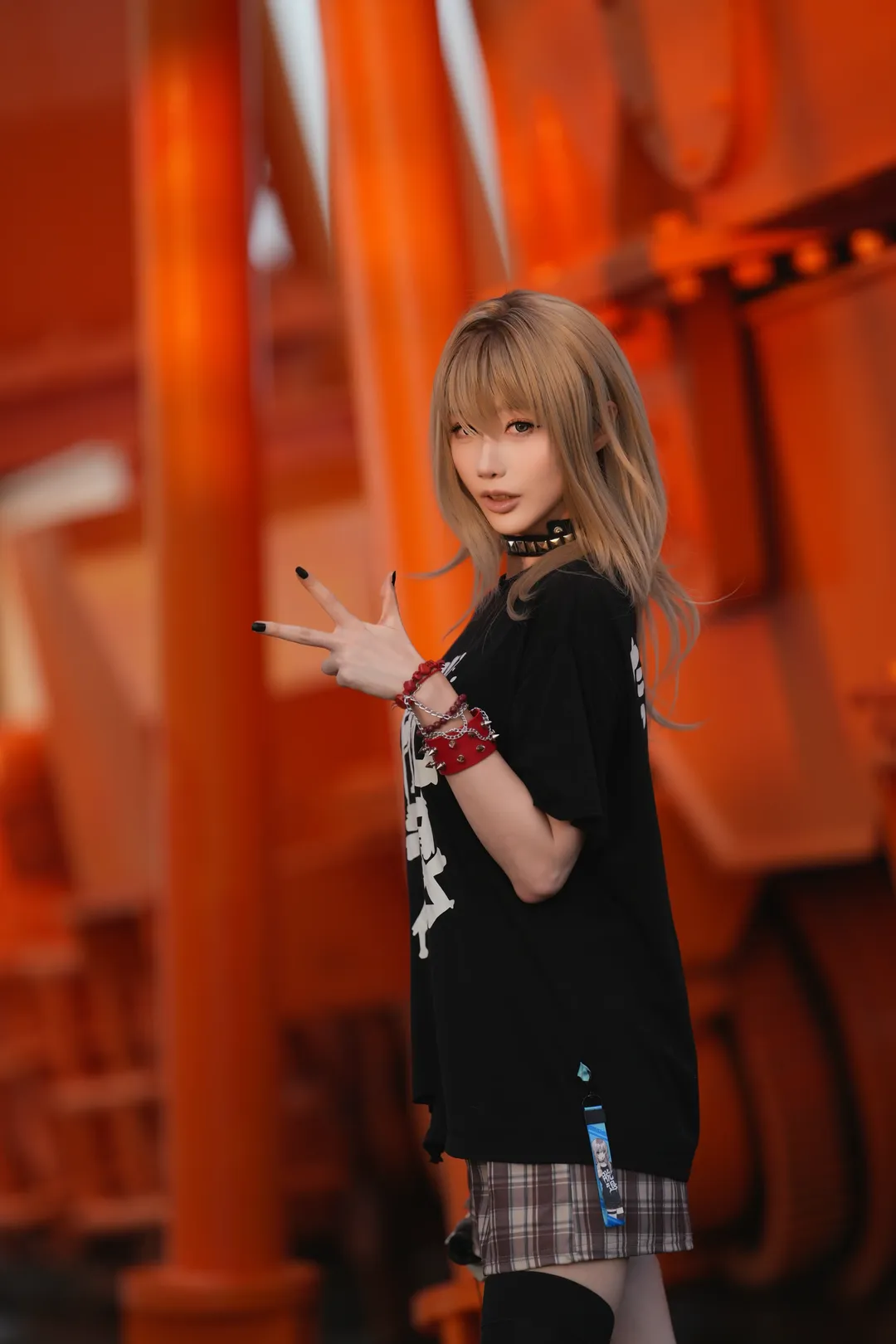 Industrial style photography, Subculture fashion, GIRLS BAND CRY, Kawaragi Momoka cosplay, Damp pier - Image 3