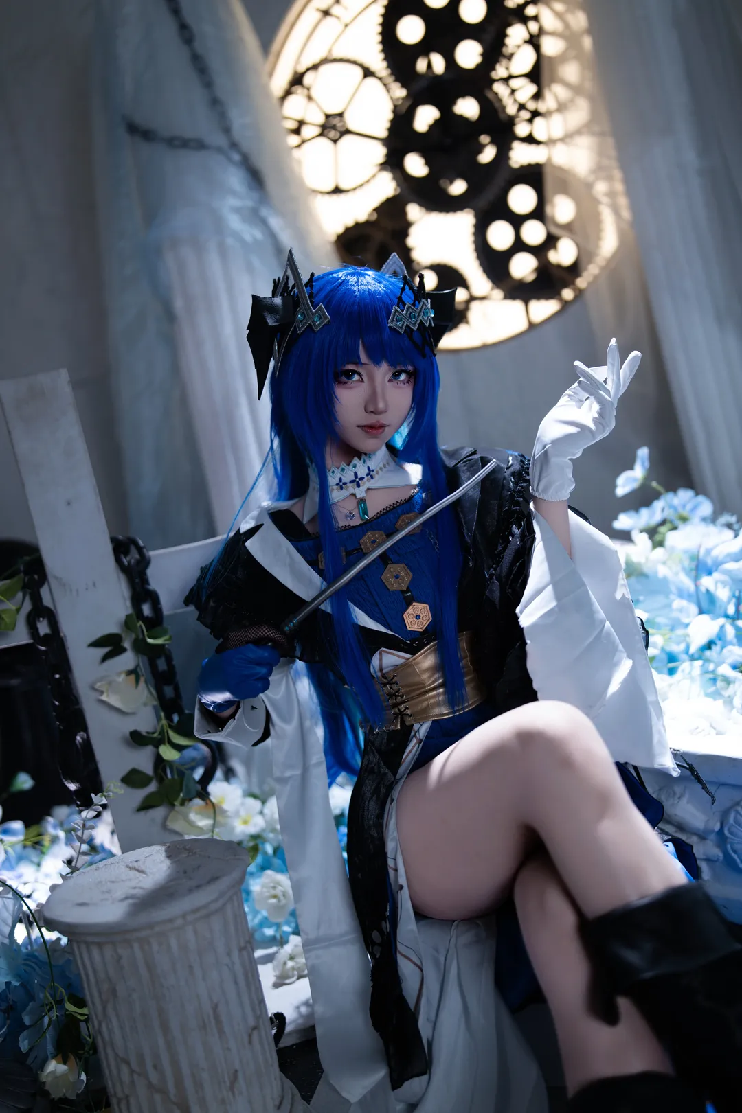 明日方舟, cosplay摄影, 莫斯提马cos, 幻语乐痕, 哥特风妆容 - 第4张