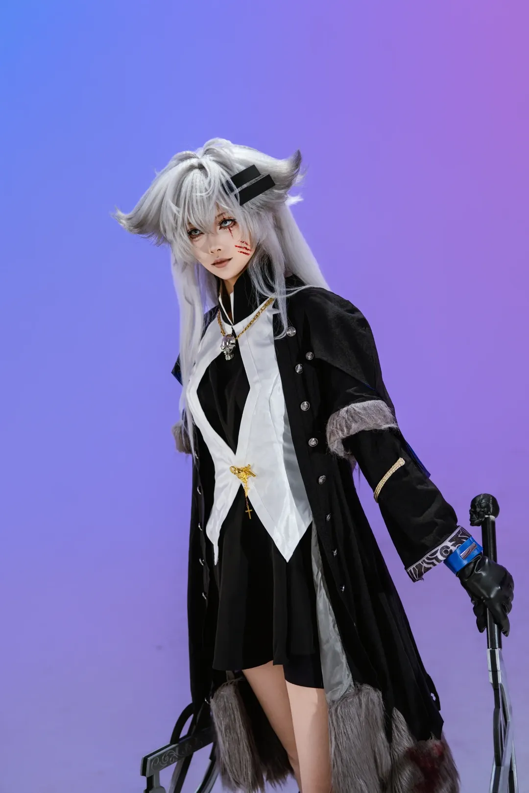明日方舟, 拉普兰德cos, 角色扮演摄影, 棚拍写真, 服装细节还原