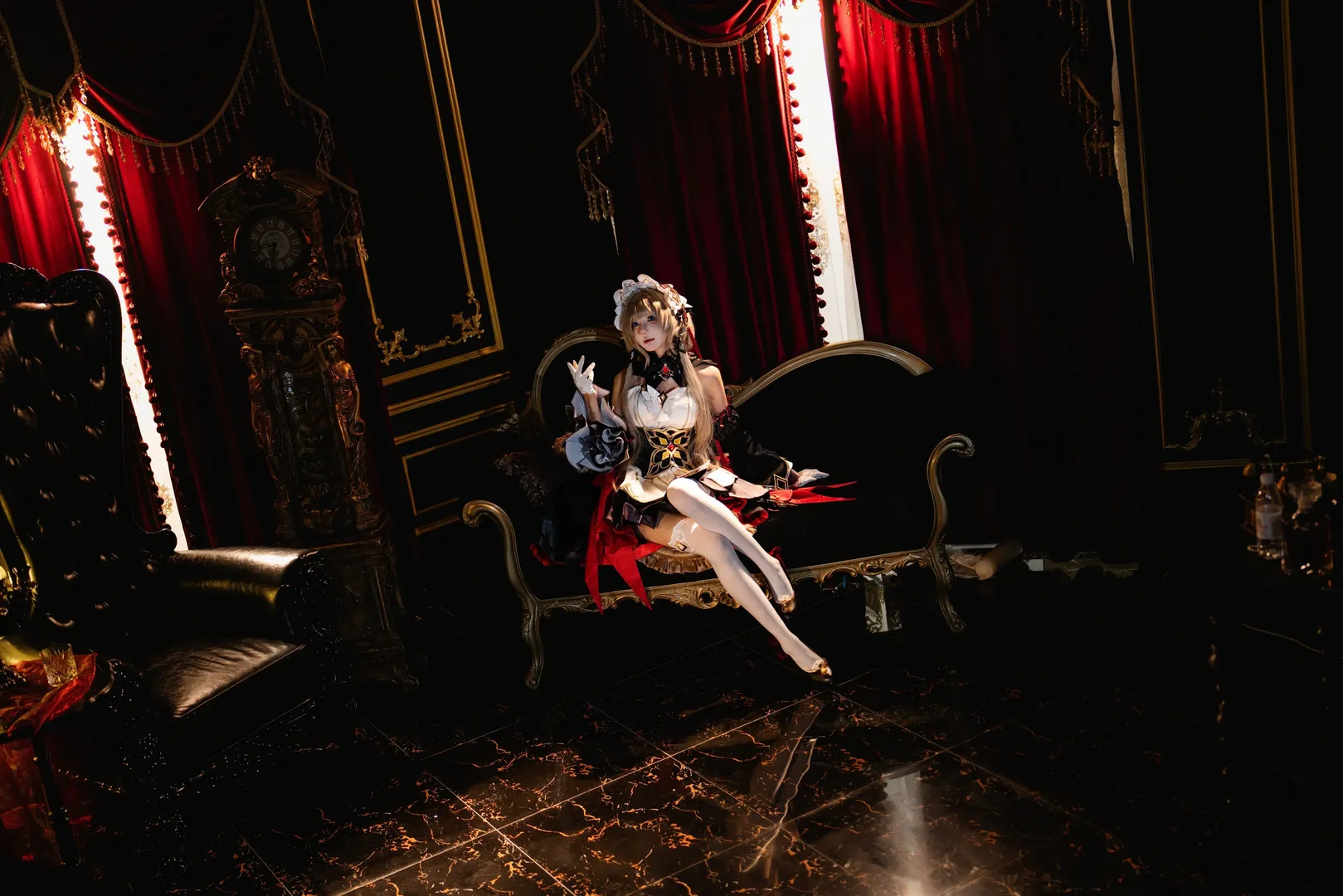 原神, 人形コスプレ, コスプレ撮影, ダークゴシック風, 欧風スタジオ - 3枚目