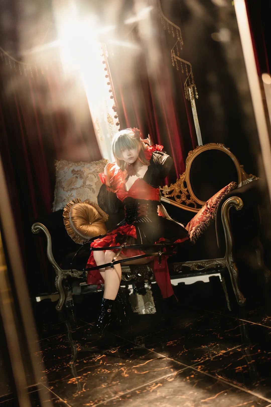 鳴潮, 弗洛洛cos, 哥特風cosplay, 暗黑系攝影, 復古寫真 - 第4張