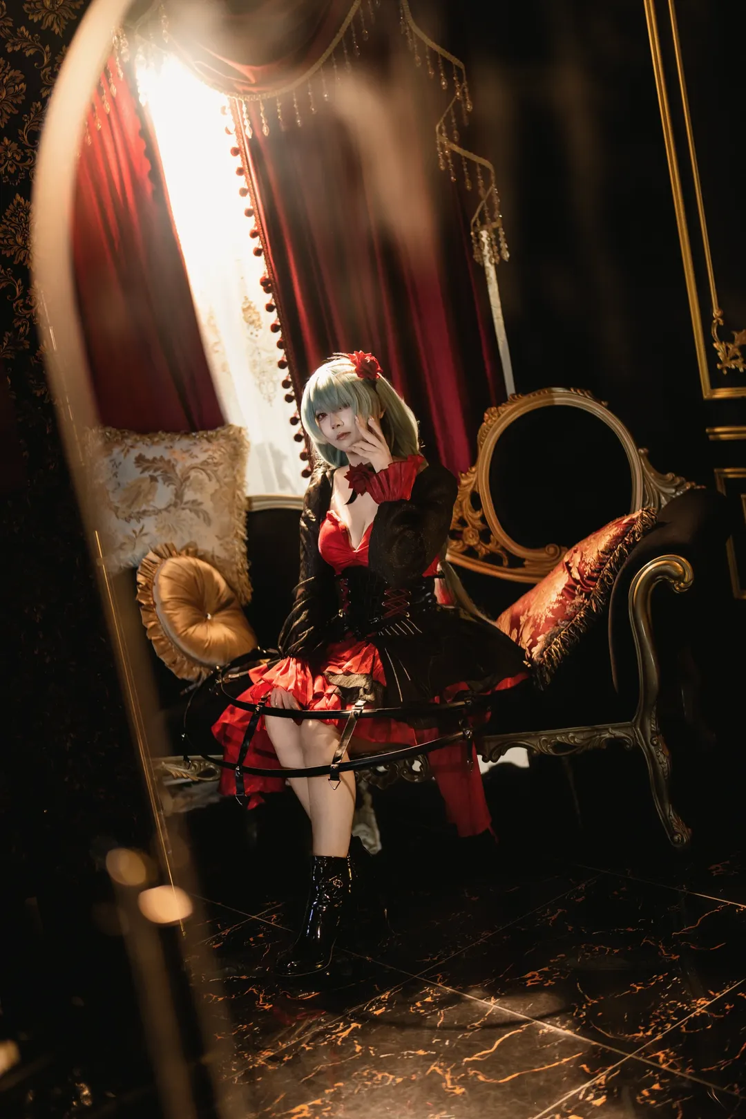 鳴潮, 弗洛洛cos, 哥特風cosplay, 暗黑系攝影, 復古寫真 - 第5張