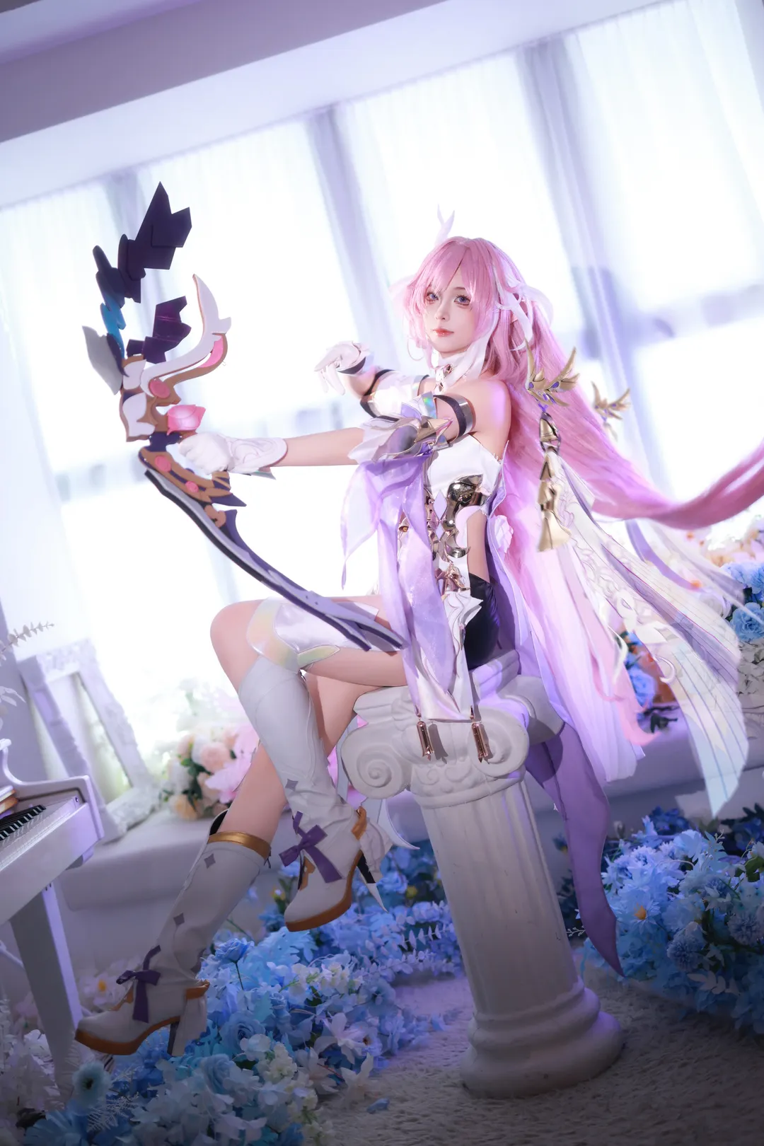 爱莉希雅cos, 崩坏3, cosplay, 人之律者, 生日正片 - 第4张