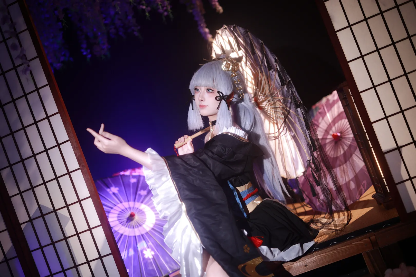 原神, 和风cos, 神里绫华cos, 黑道千金, 霜刃 - 第2张