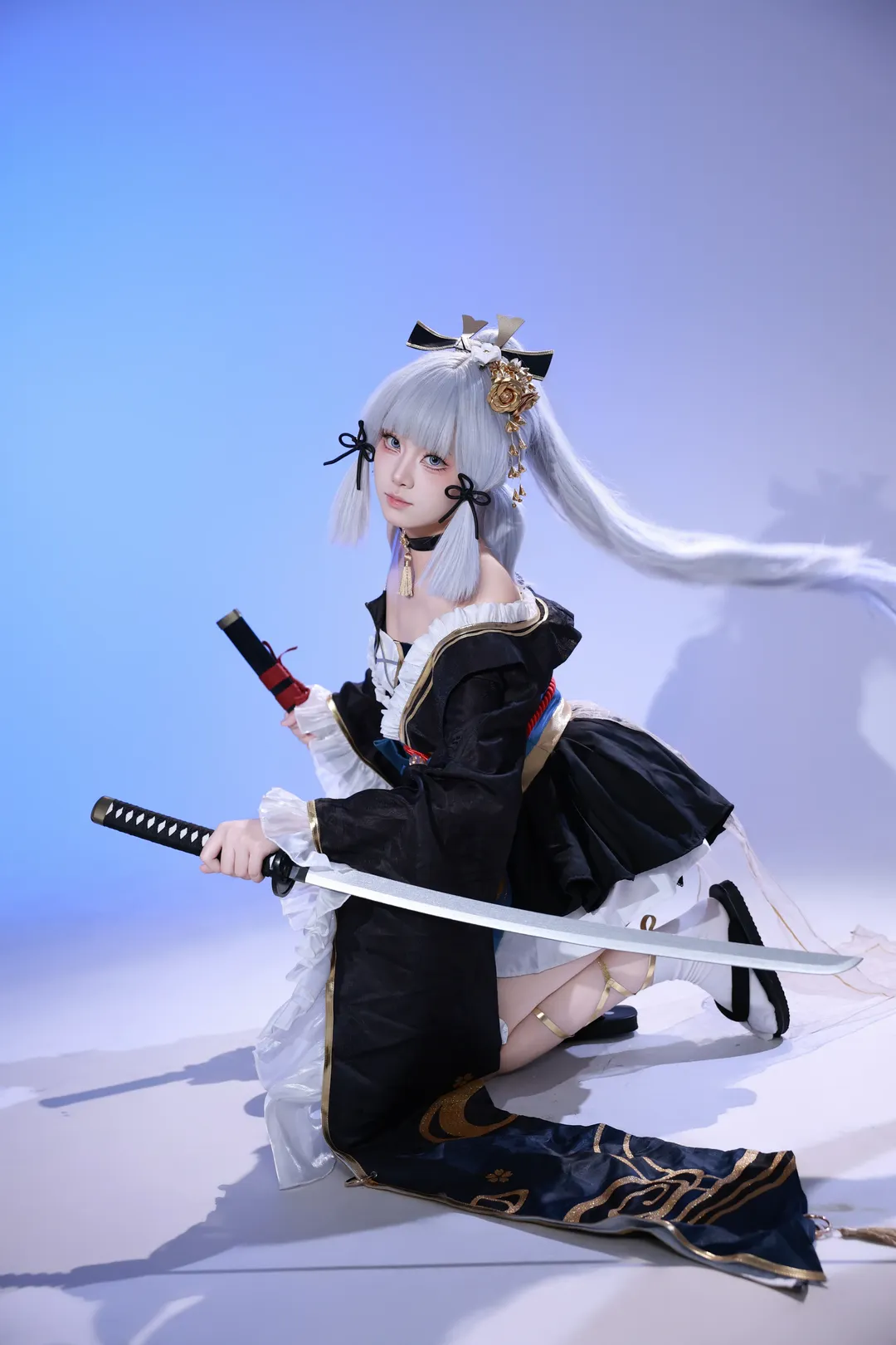 原神, 和风cos, 神里绫华cos, 黑道千金, 霜刃